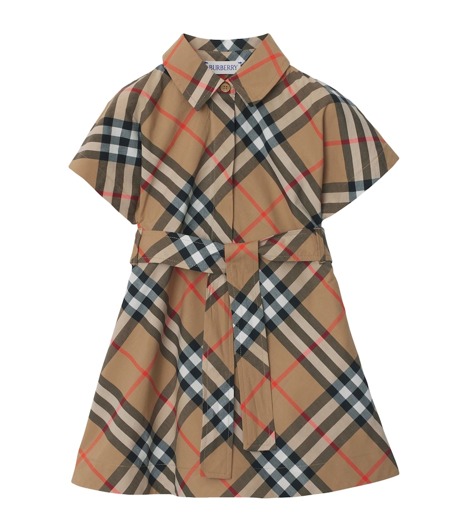 Cotton Check Shirt Dress (6-18 Months) SAND IP CHECK Image 1