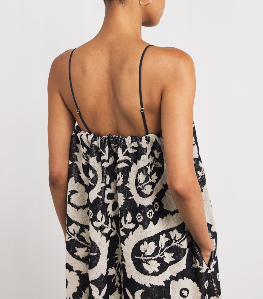 Cotton Towelling Coco Mini Dress BLCR/BLACK/CREAM Image 4