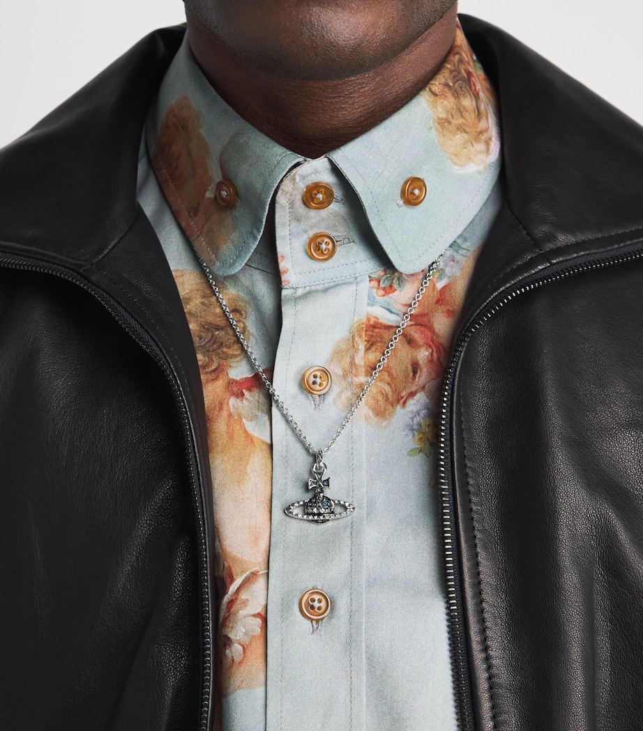Vivienne Westwood Mayfair Bas Relief Pendant Necklace Rhod/gnm/mon Cr Image 2