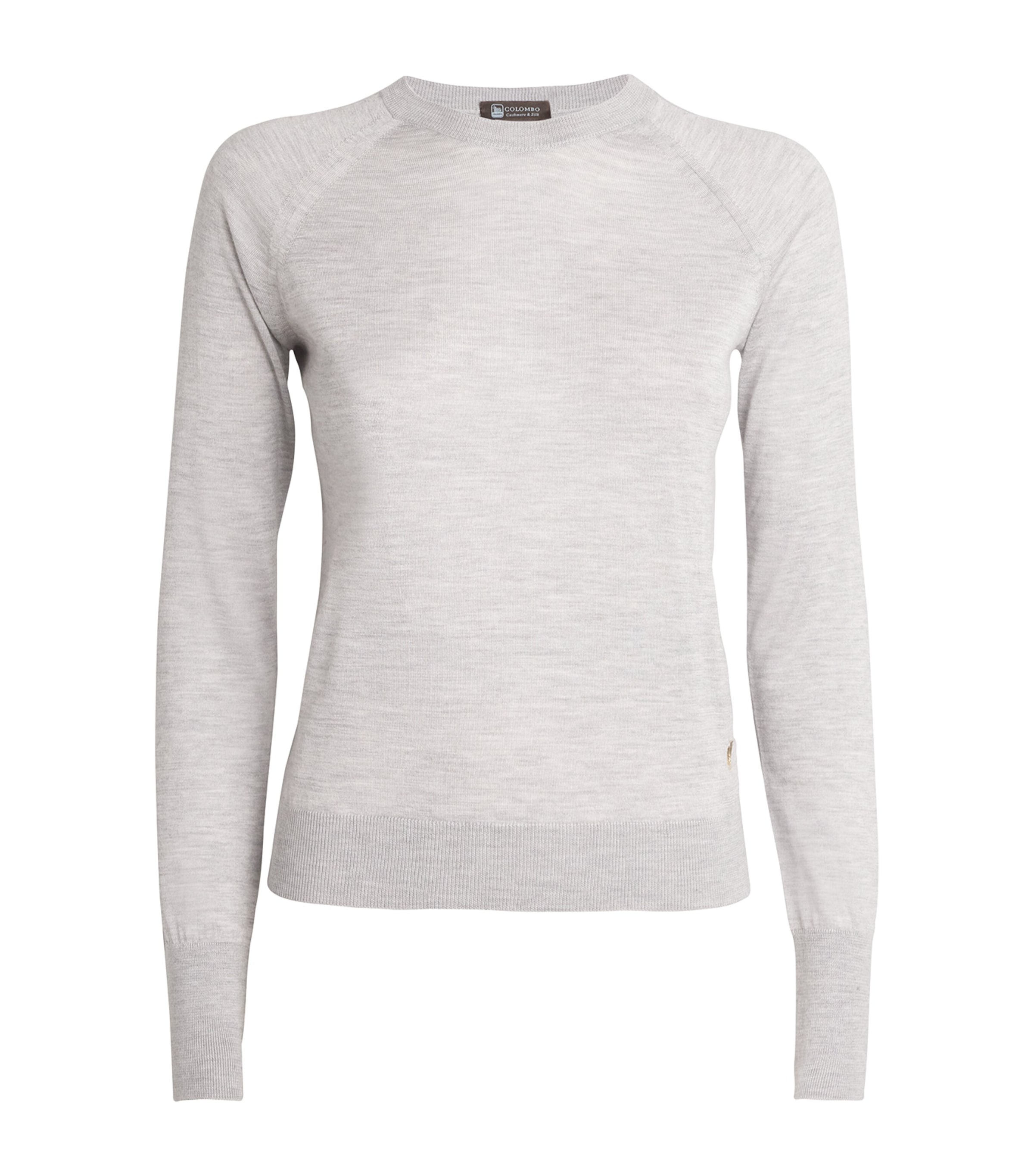 Colombo Cashmere-silk Crew-neck Sweater In Grey