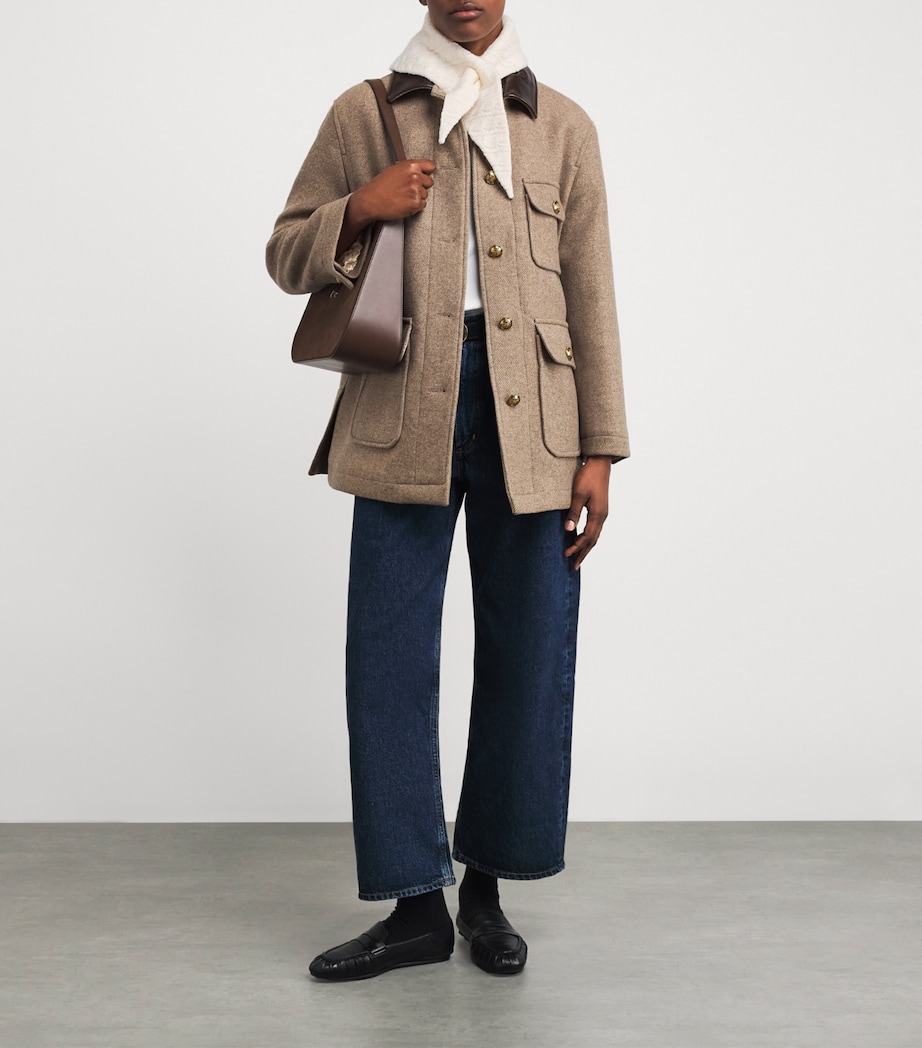 Wool-Cashmere Cable-Knit Neckerchief ECRU Image 3