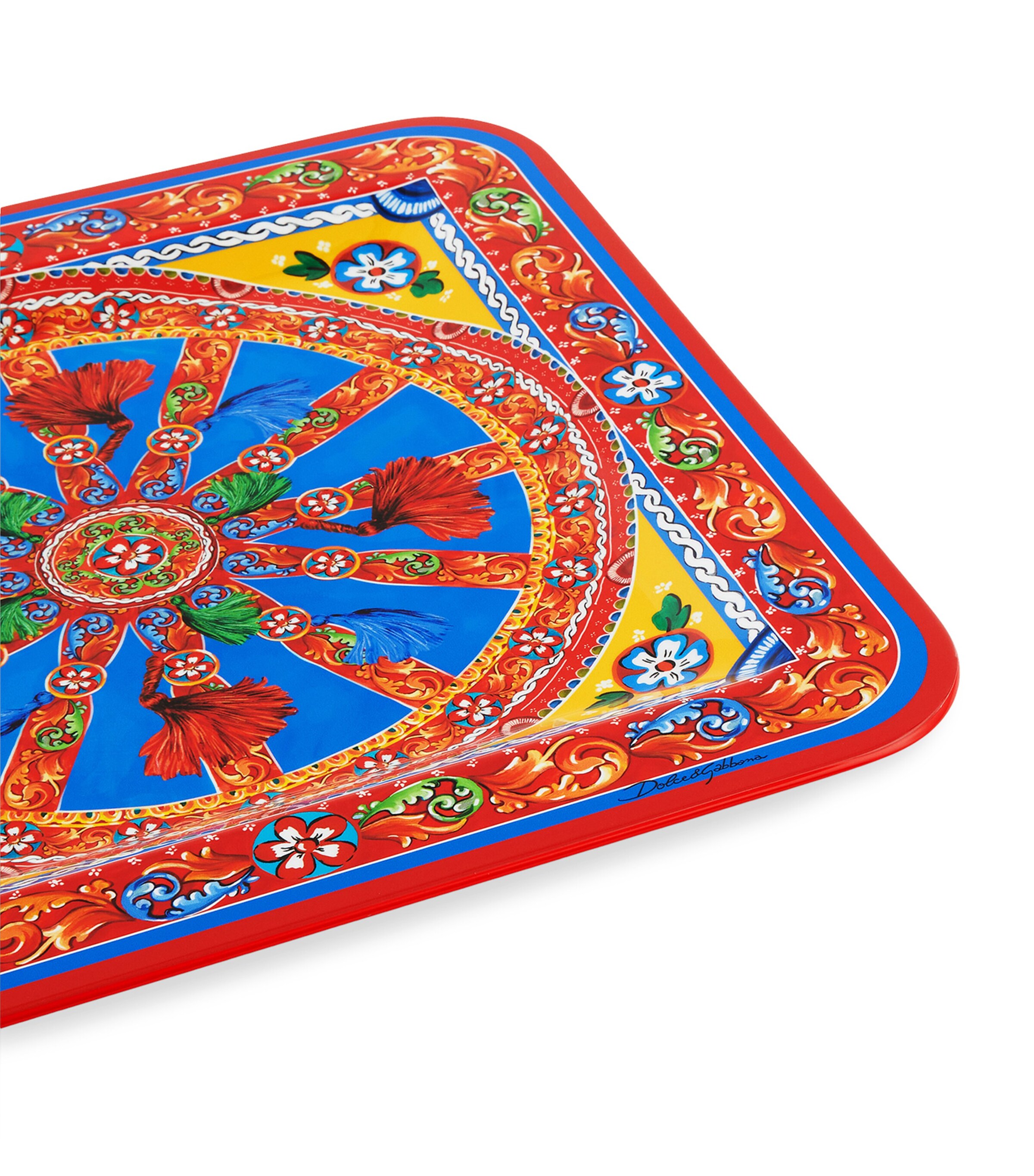 Dolce&Gabbana Casa Wooden Carretto Tray Multicolor Car Image 3