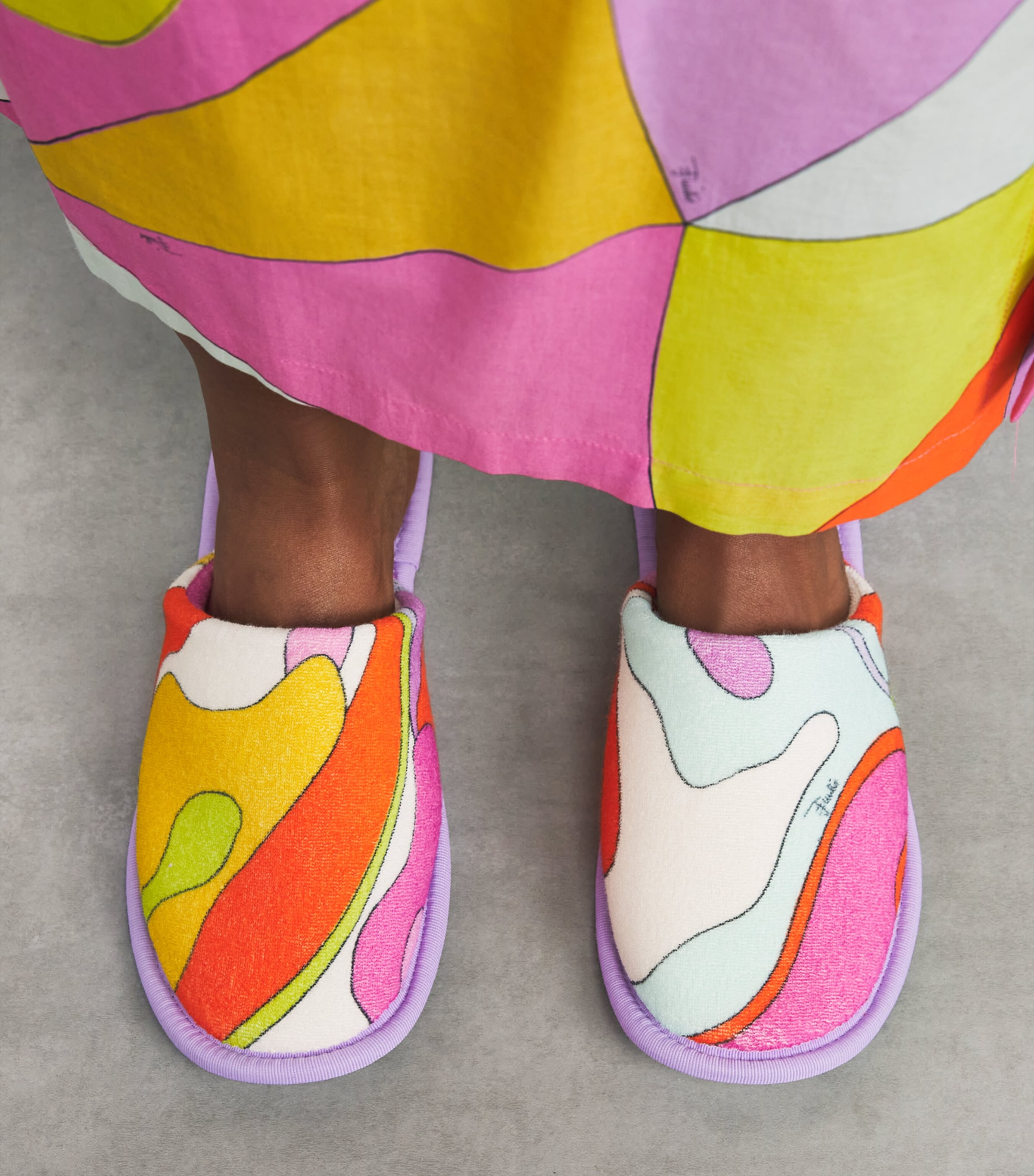 PUCCI Cotton Towelling Printed Slippers Image 2