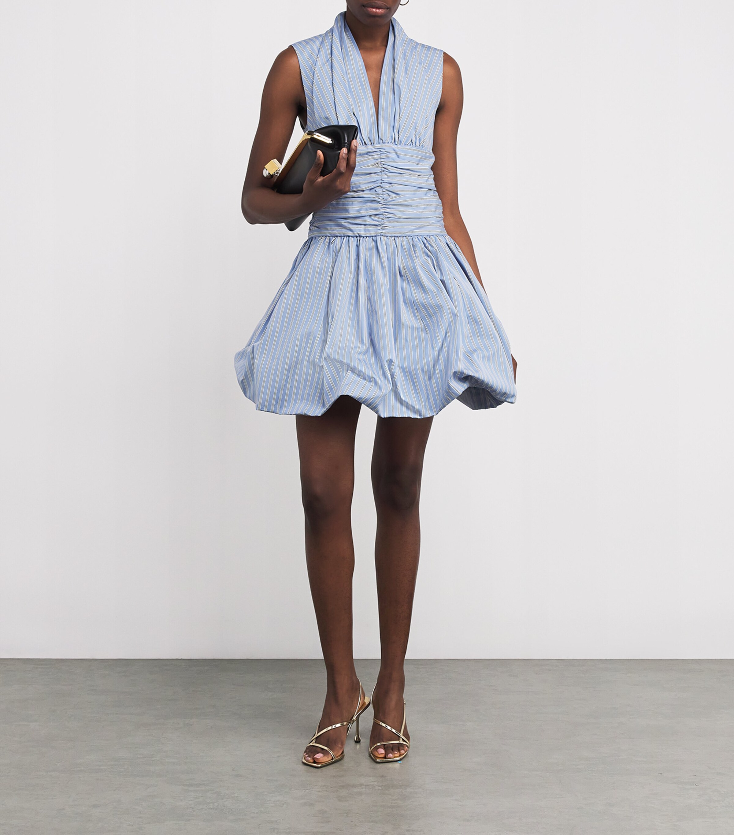 大人気 【PATOU】 Smocked cotton-jersey mini dress ワンピース Patou Stripe Bloomer Mini Dress | Harrods US