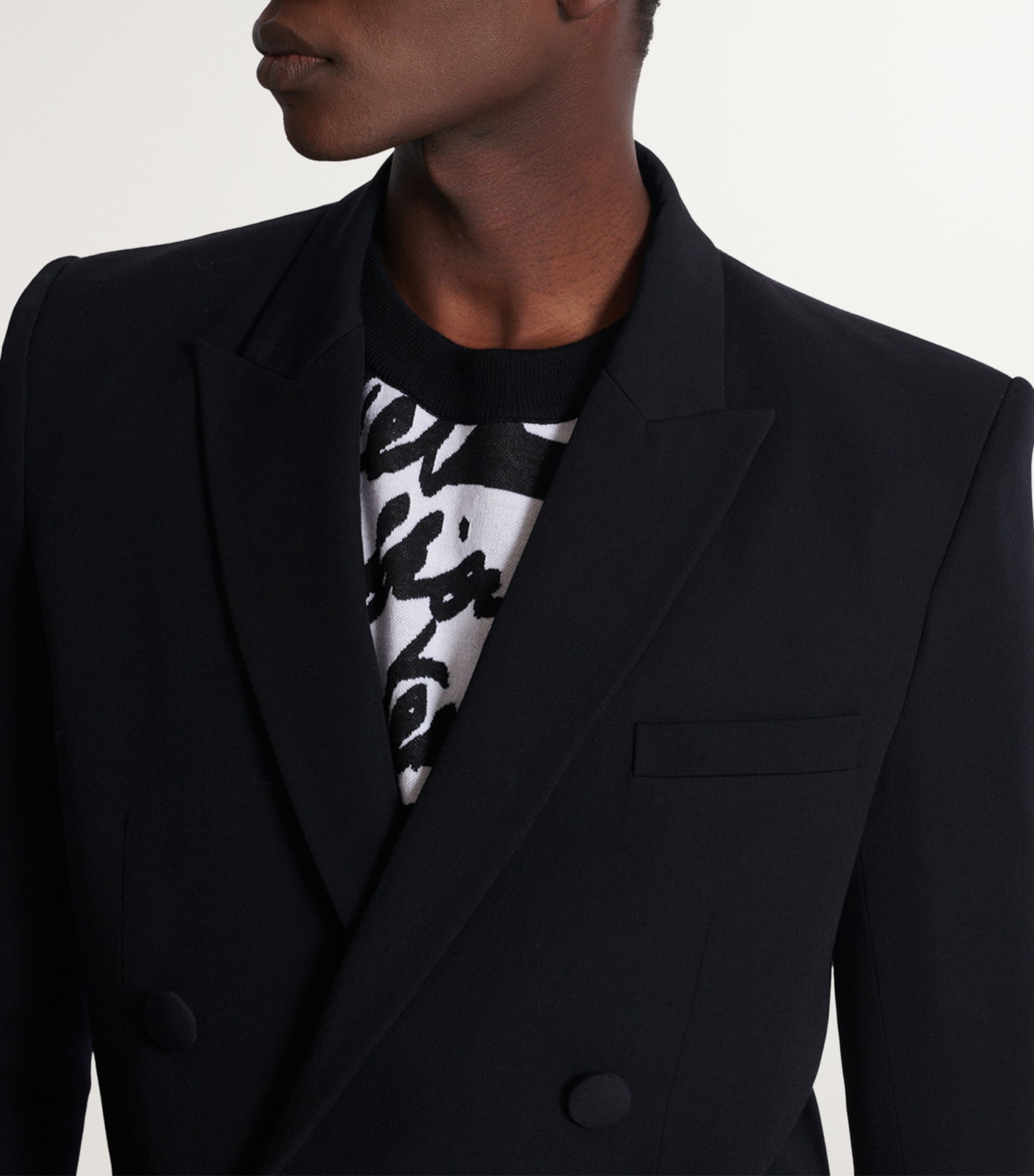 Wool Grain De Poudre Blazer 0PA NOIR Image 5