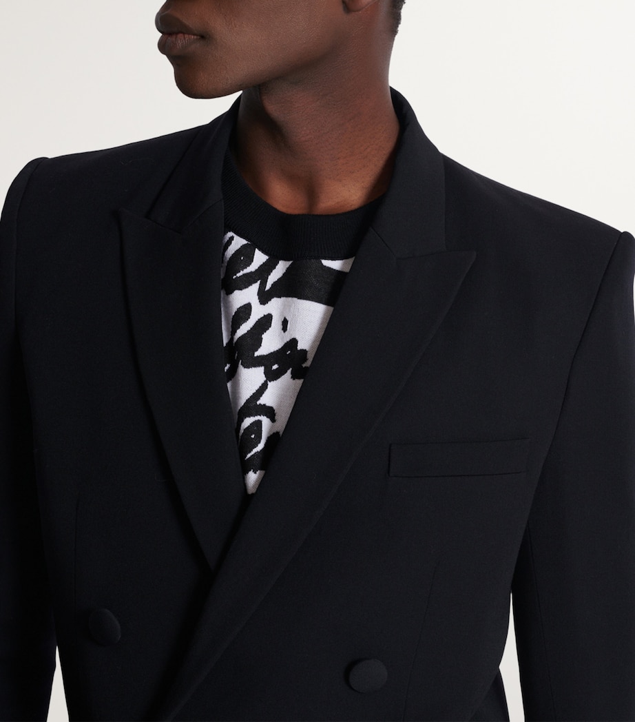 Wool Grain De Poudre Blazer 0PA NOIR Image 5