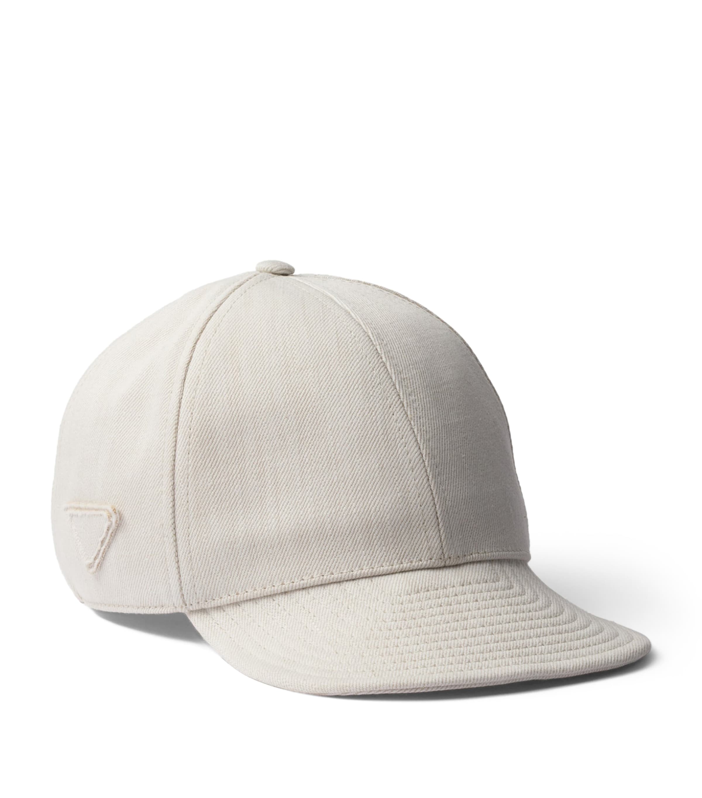 Prada Denim Baseball Cap White Image 1