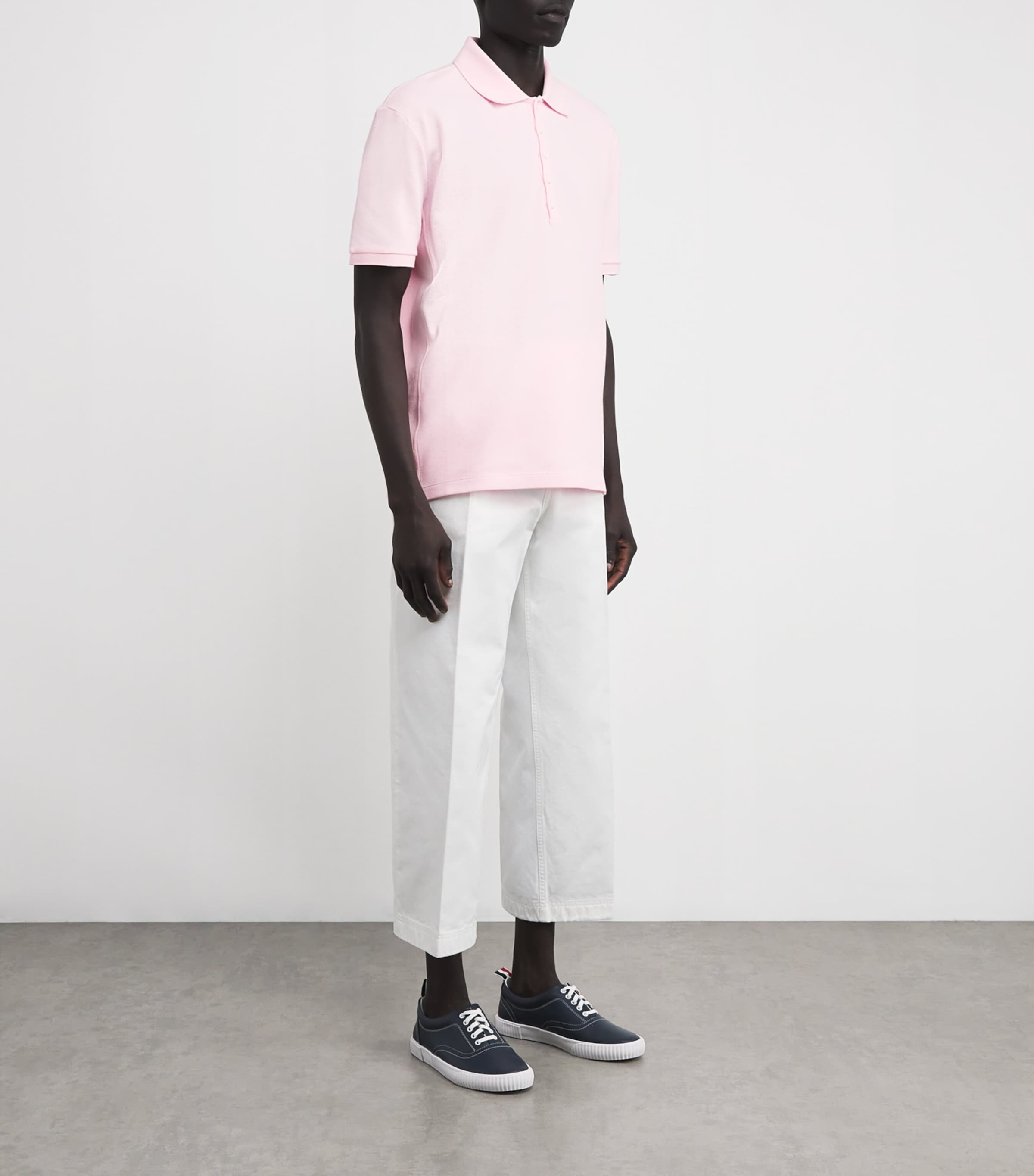 Cotton Appliqué Polo Shirt LT PINK Image 2