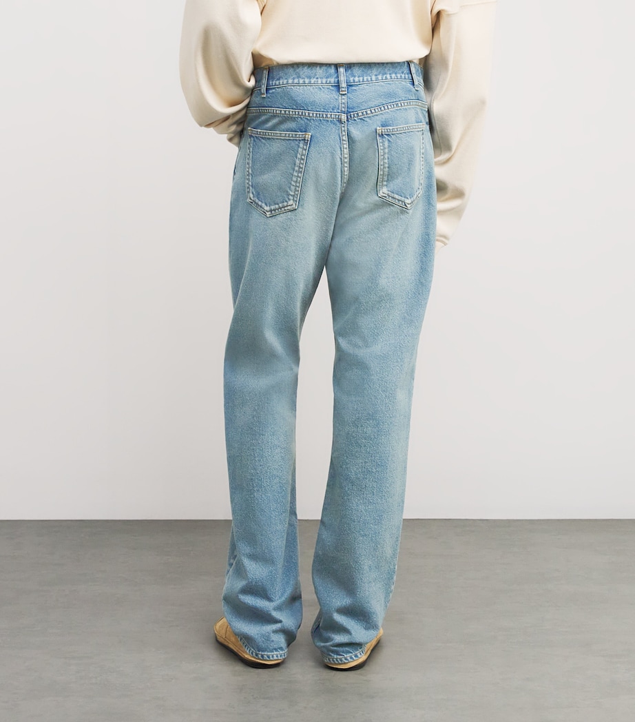 The Row Mens Fred Cotton Jeans Light Indigo Image 4
