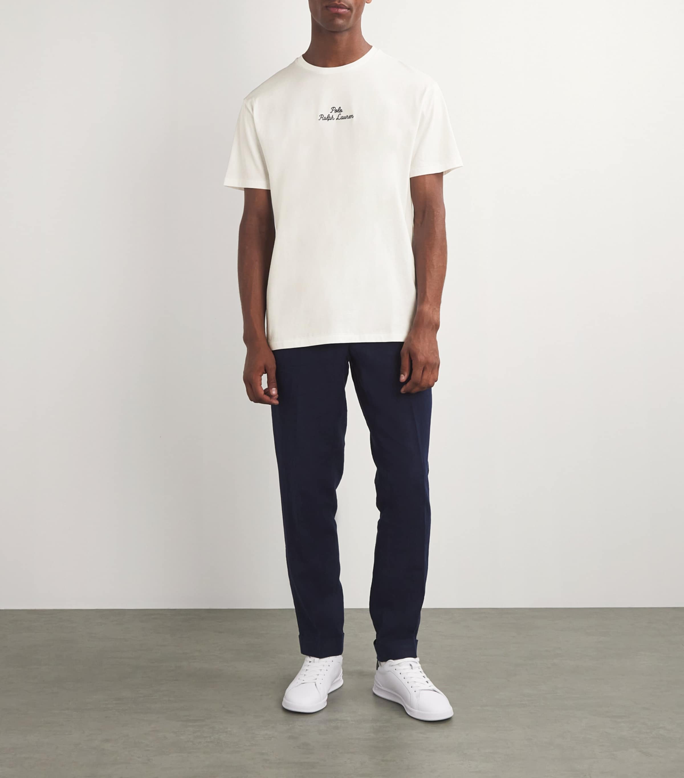 Polo Ralph Lauren Mens Cotton Cursive Logo T-Shirt White Image 1