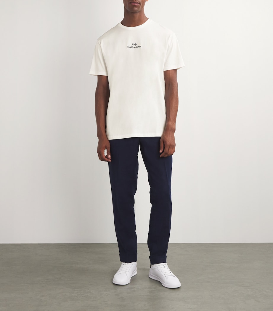 Polo Ralph Lauren Mens Cotton Cursive Logo T-Shirt White Image 1
