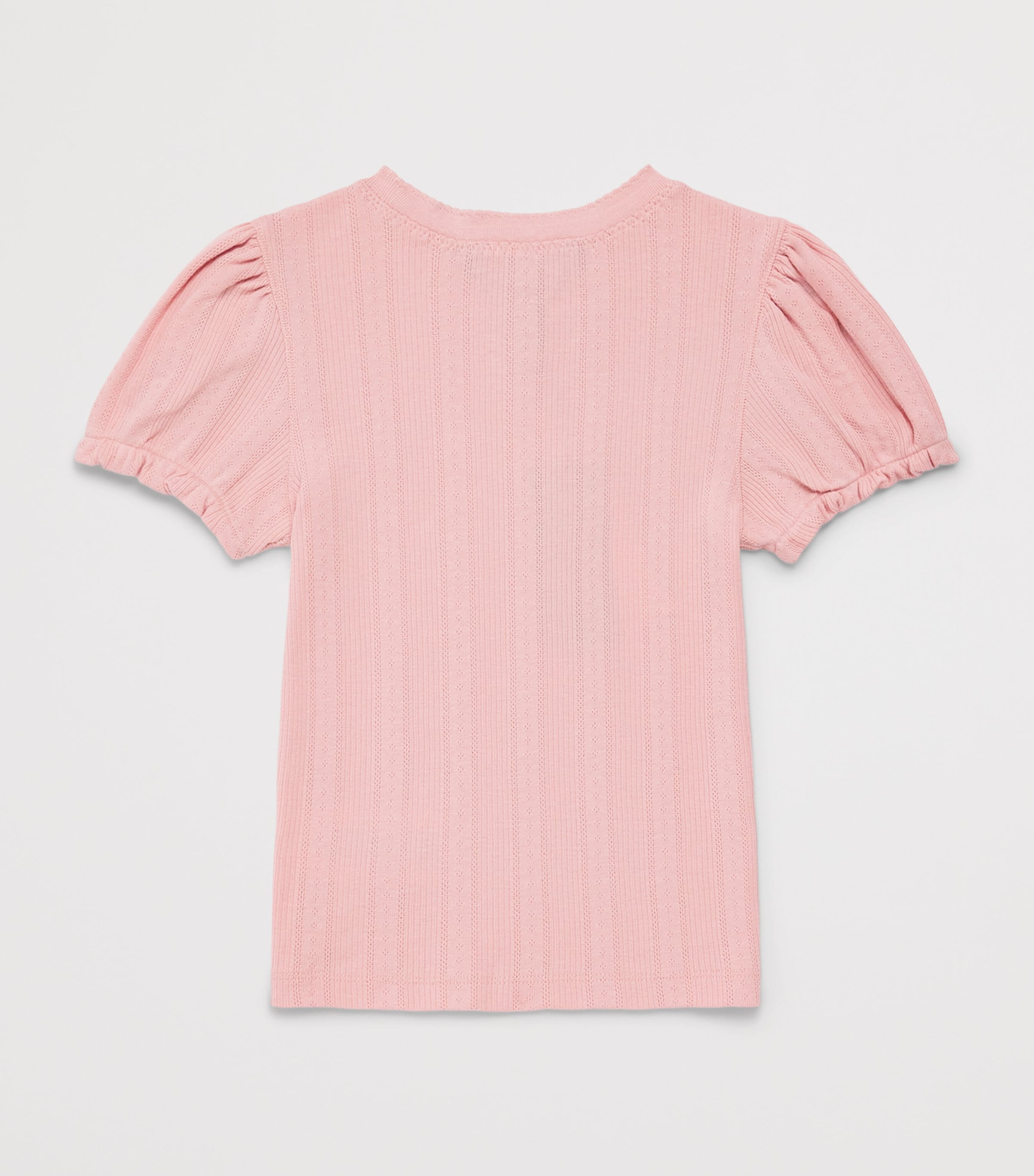 Ralph Lauren Kids Knitted Pointelle T-Shirt (2-7 Years) Adirondack Rose Image 2