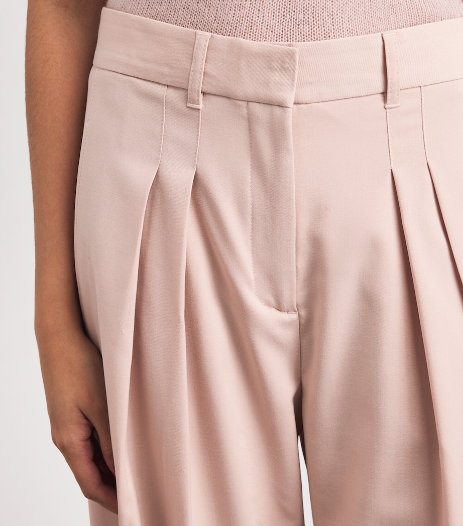 ME+EM Womens Pleated Tailored Trousers Blush Pink Image 5