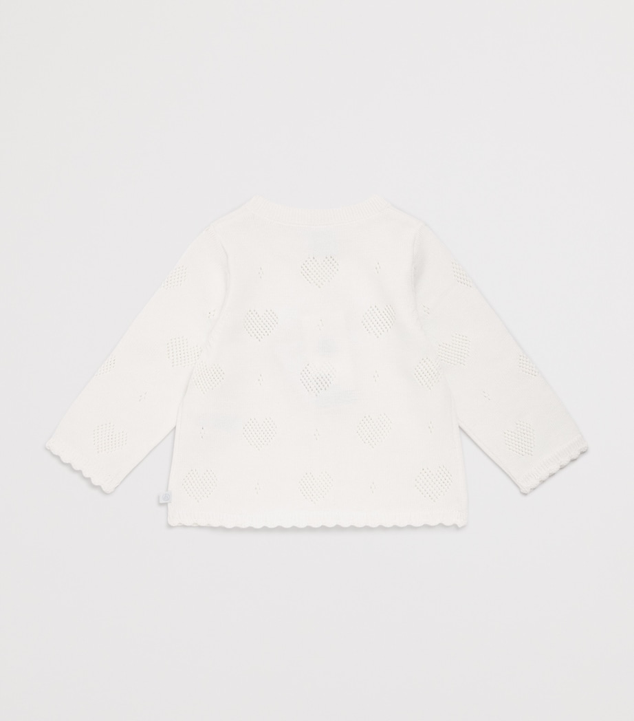 Cotton Cardigan (3-24 Months) MARSHMALLOW Image 2