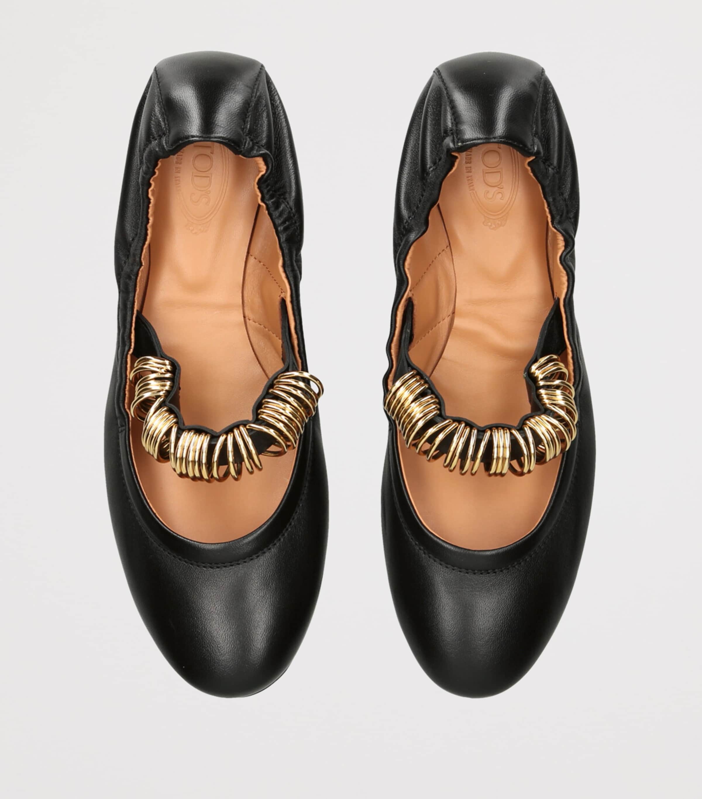 Leather Ballet Flats BLACK Image 6