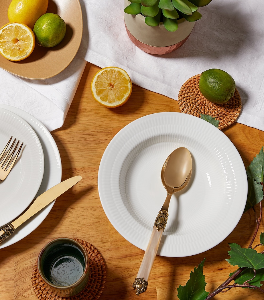 White Fluted Deep Plate (21cm) WHITE Image 3