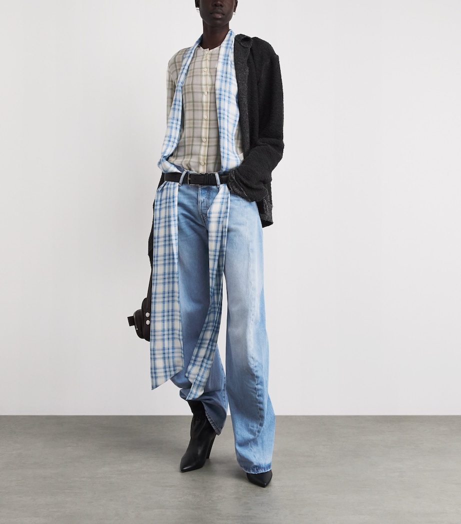 Acne Studios Womens Vintage 2006 Wide-Leg Jeans Light Blue Image 2