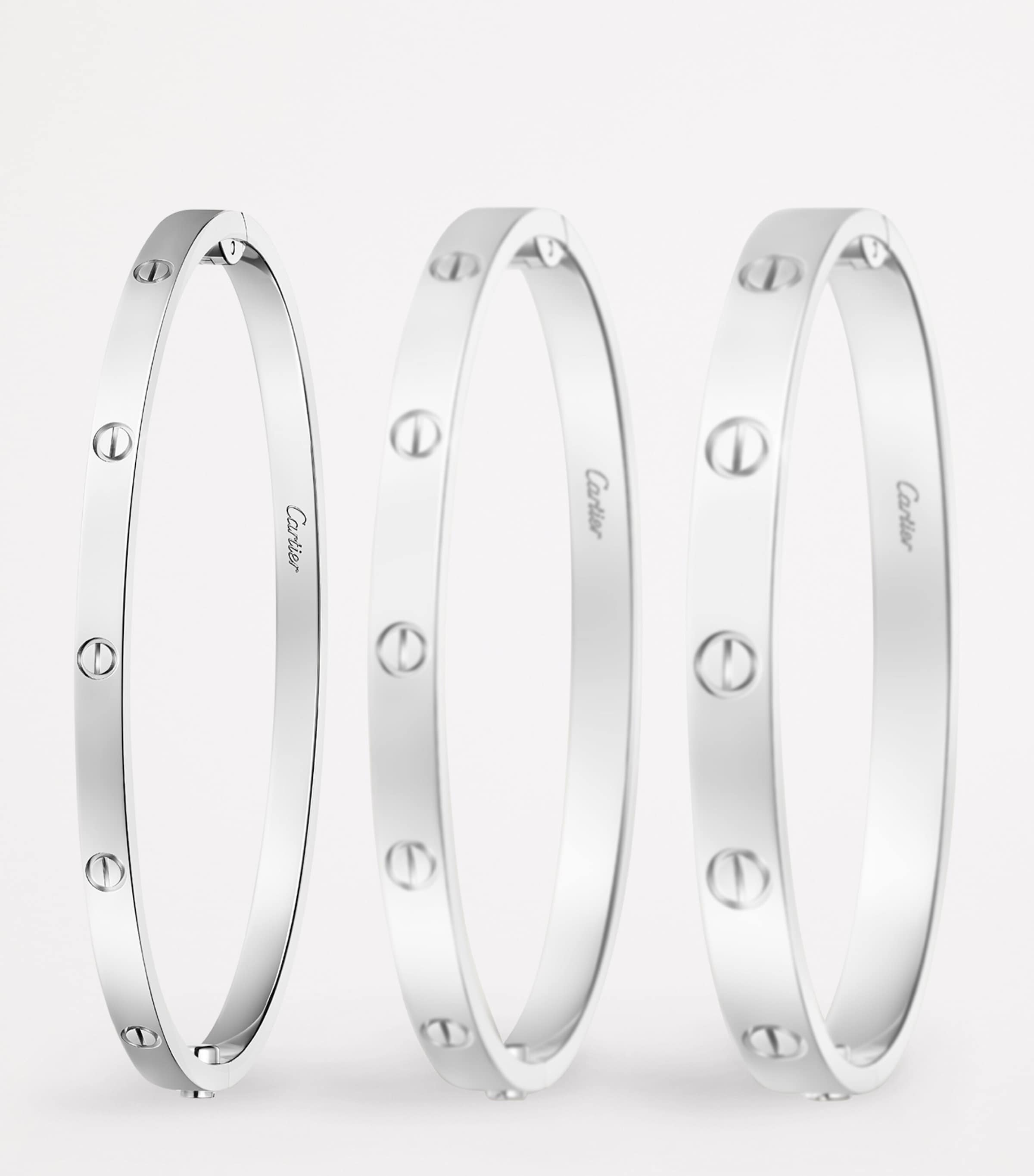 LOVE Small White Gold Bracelet WHITE GOLD Image 6