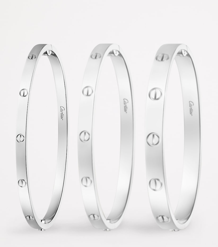 LOVE Small White Gold Bracelet WHITE GOLD Image 6