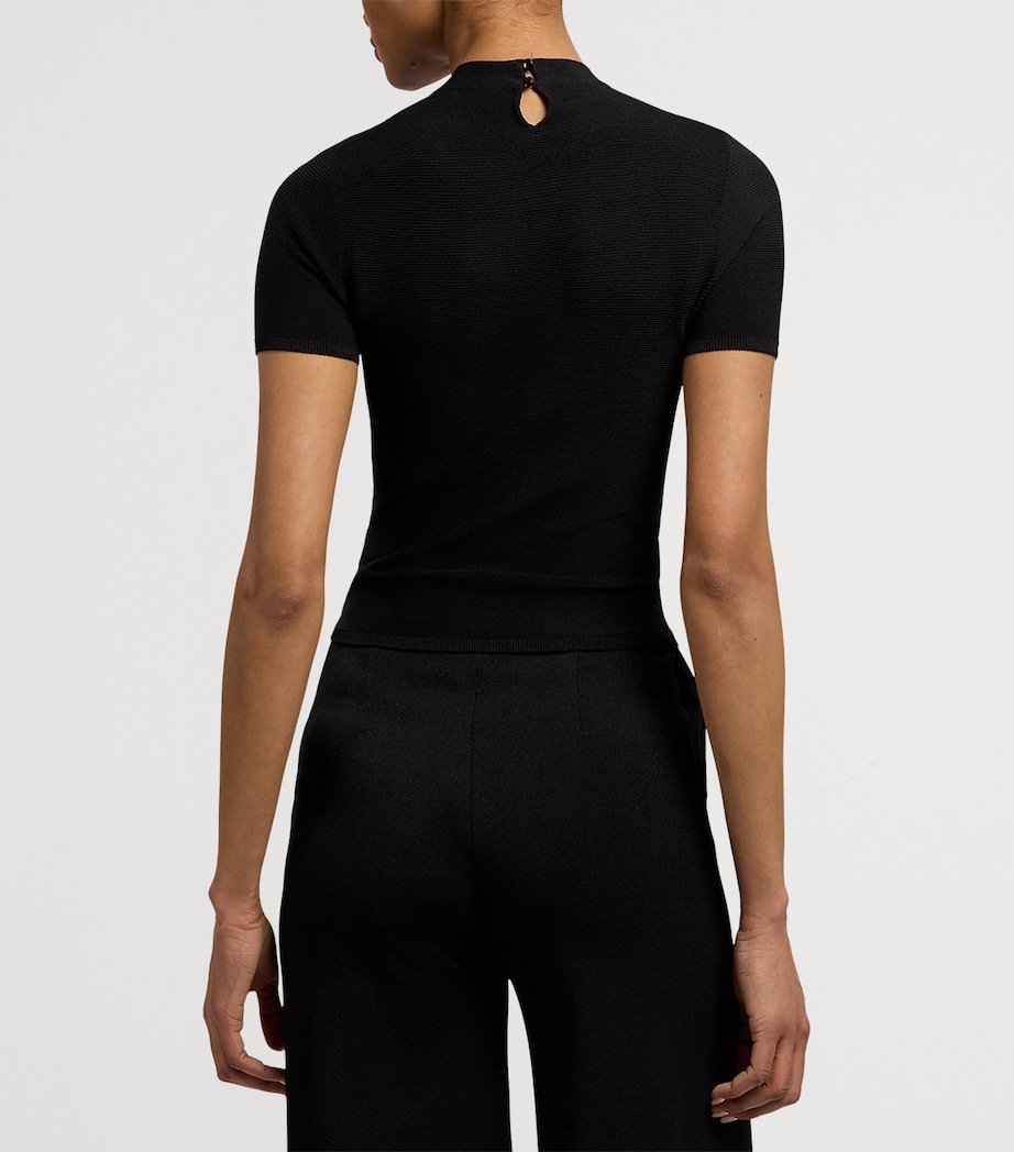 Ralph Lauren Collection Womens Mock-Neck Top Black Image 7