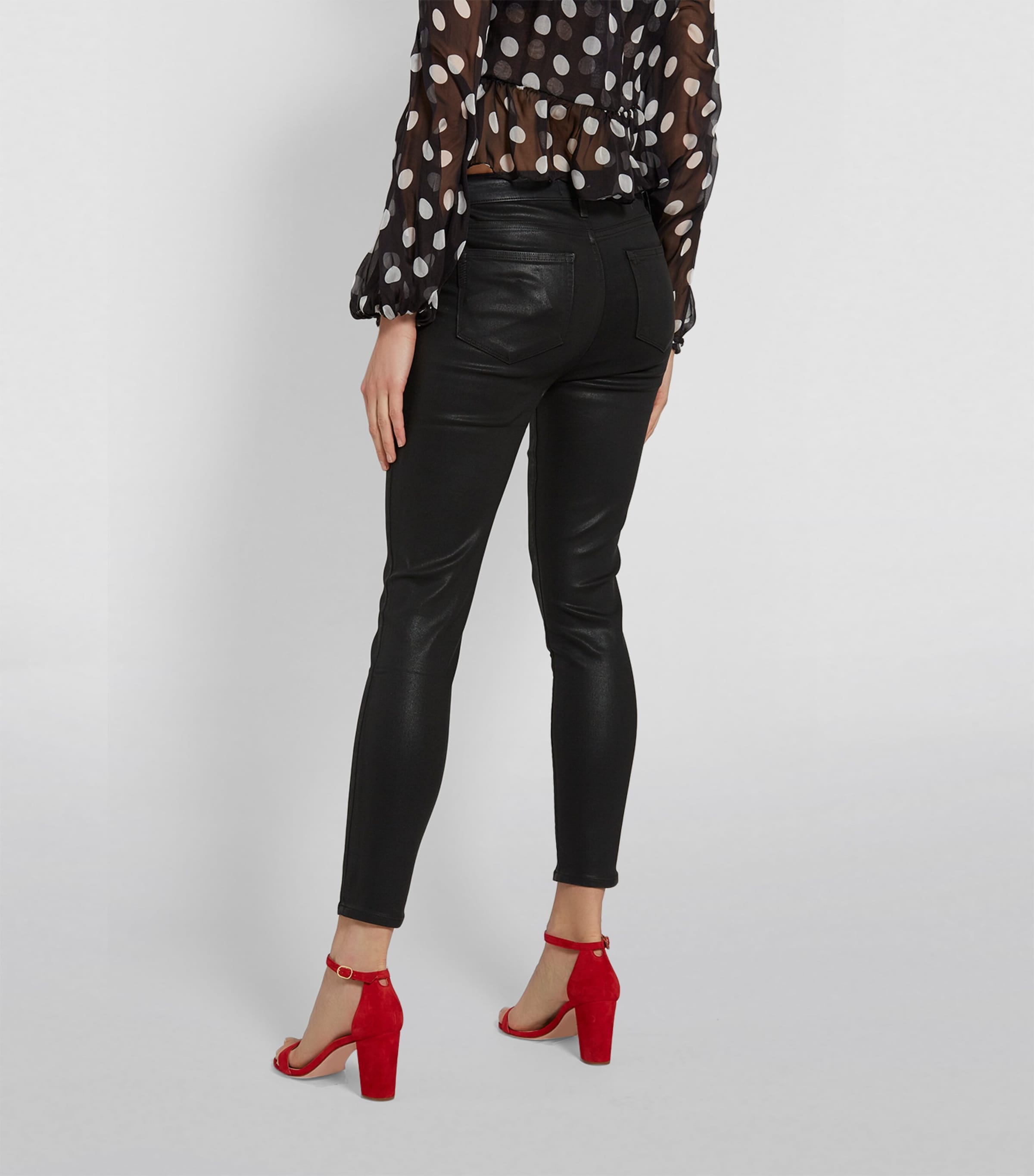 Hoxton Coated Skinny Jeans BLACK FOG LUXE Image 7