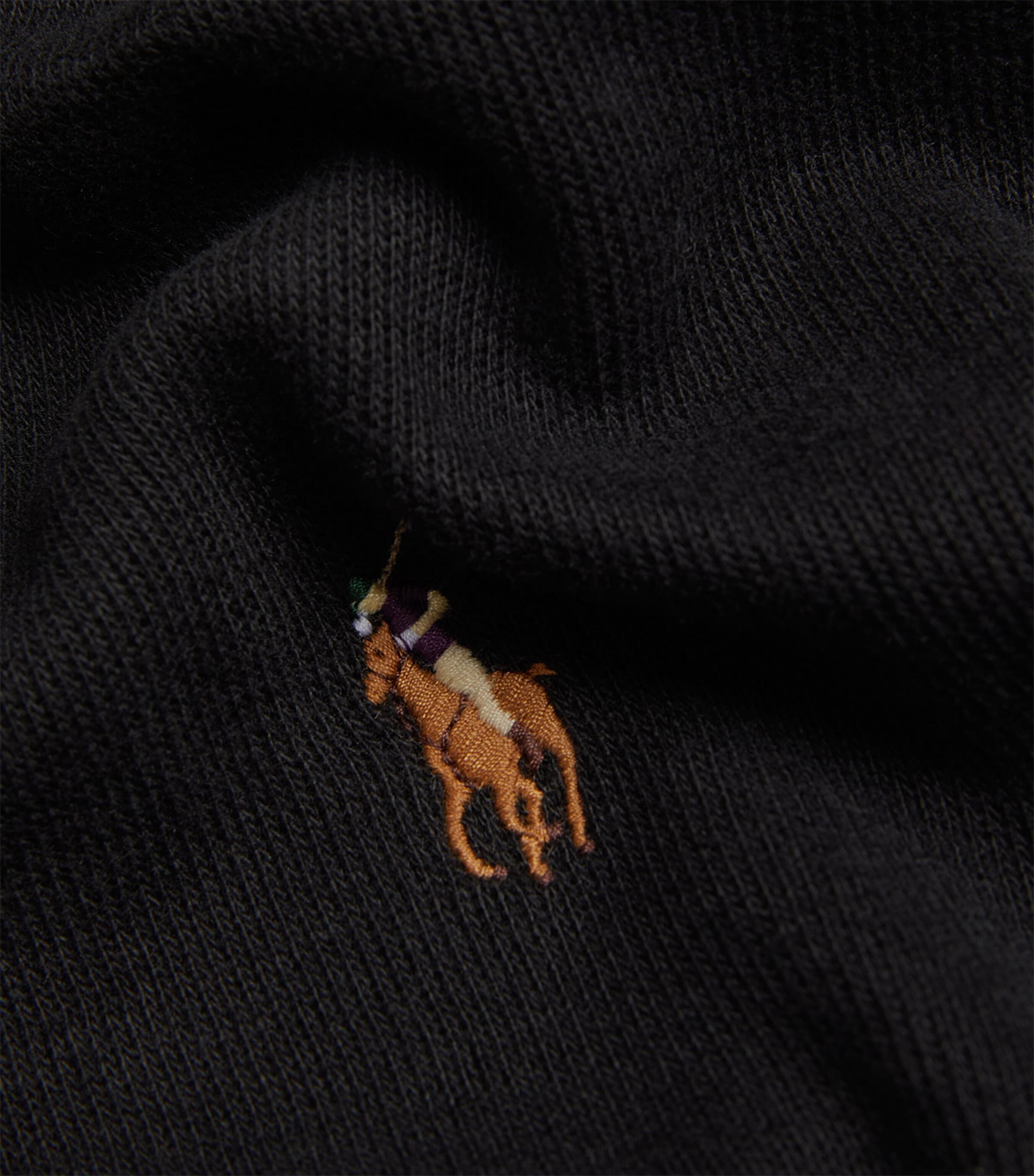 Cotton Quarter-Zip Sweater POLO BLACK Image 6
