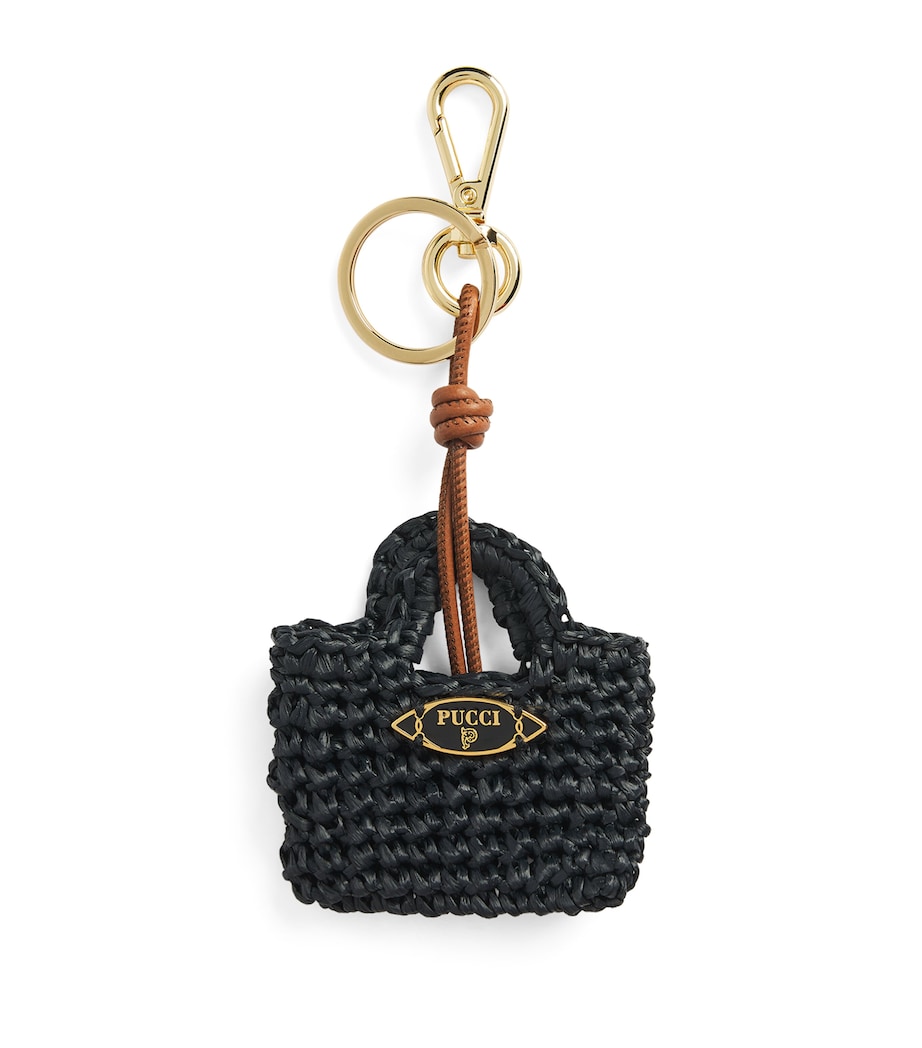 PUCCI Mini Raffia Bag Charm Image 1