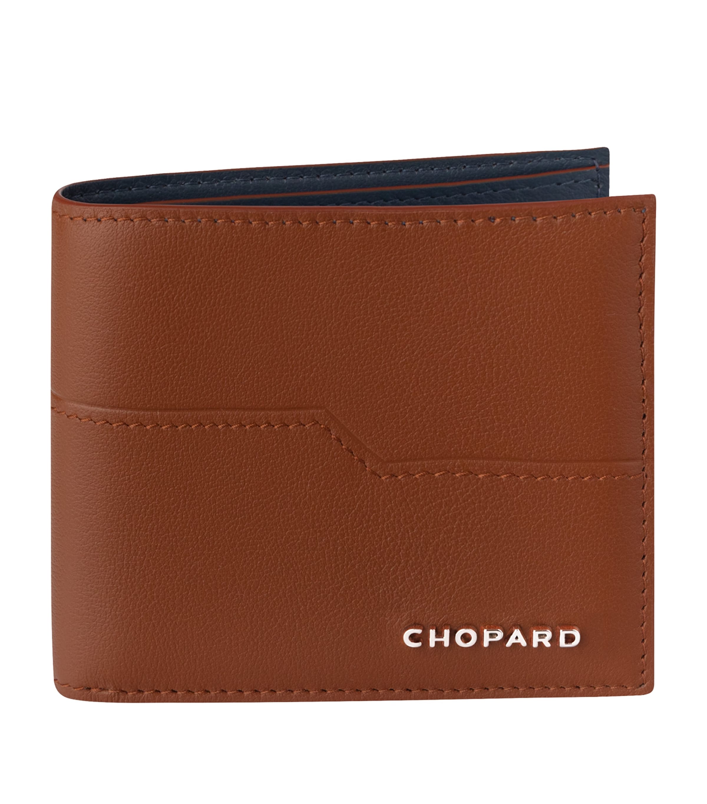 Chopard Mini Leather Heritage Bifold Wallet In Brown