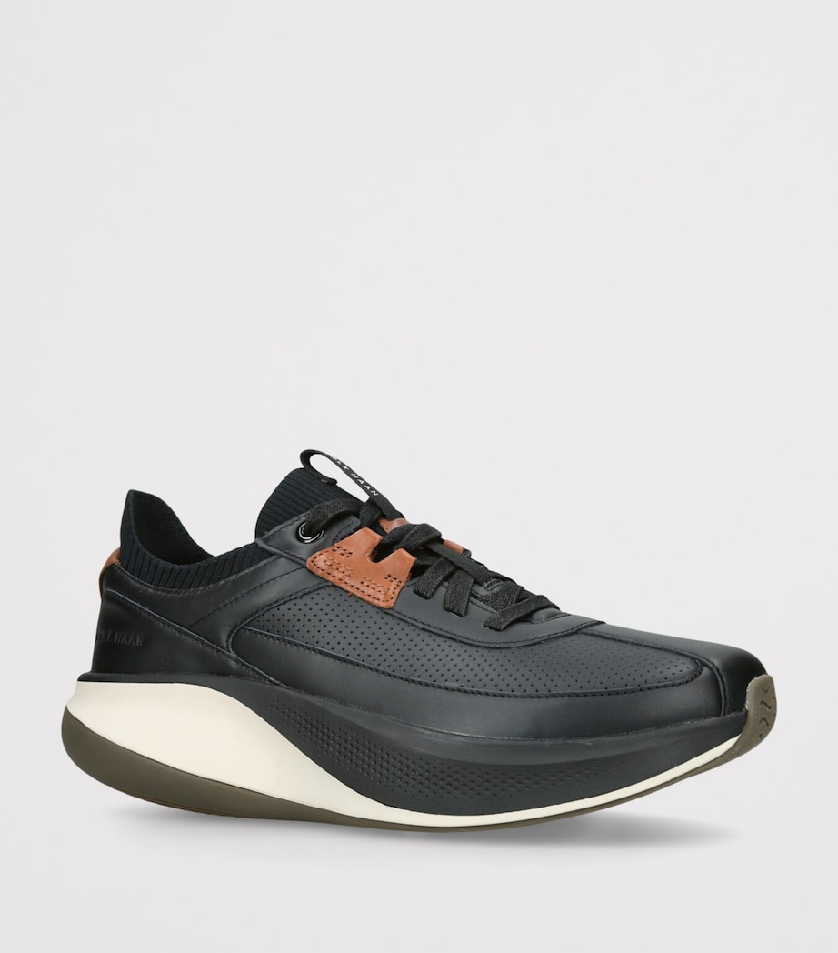 Leather GrandPrø All-Day Runner Sneakers BLACK Image 3