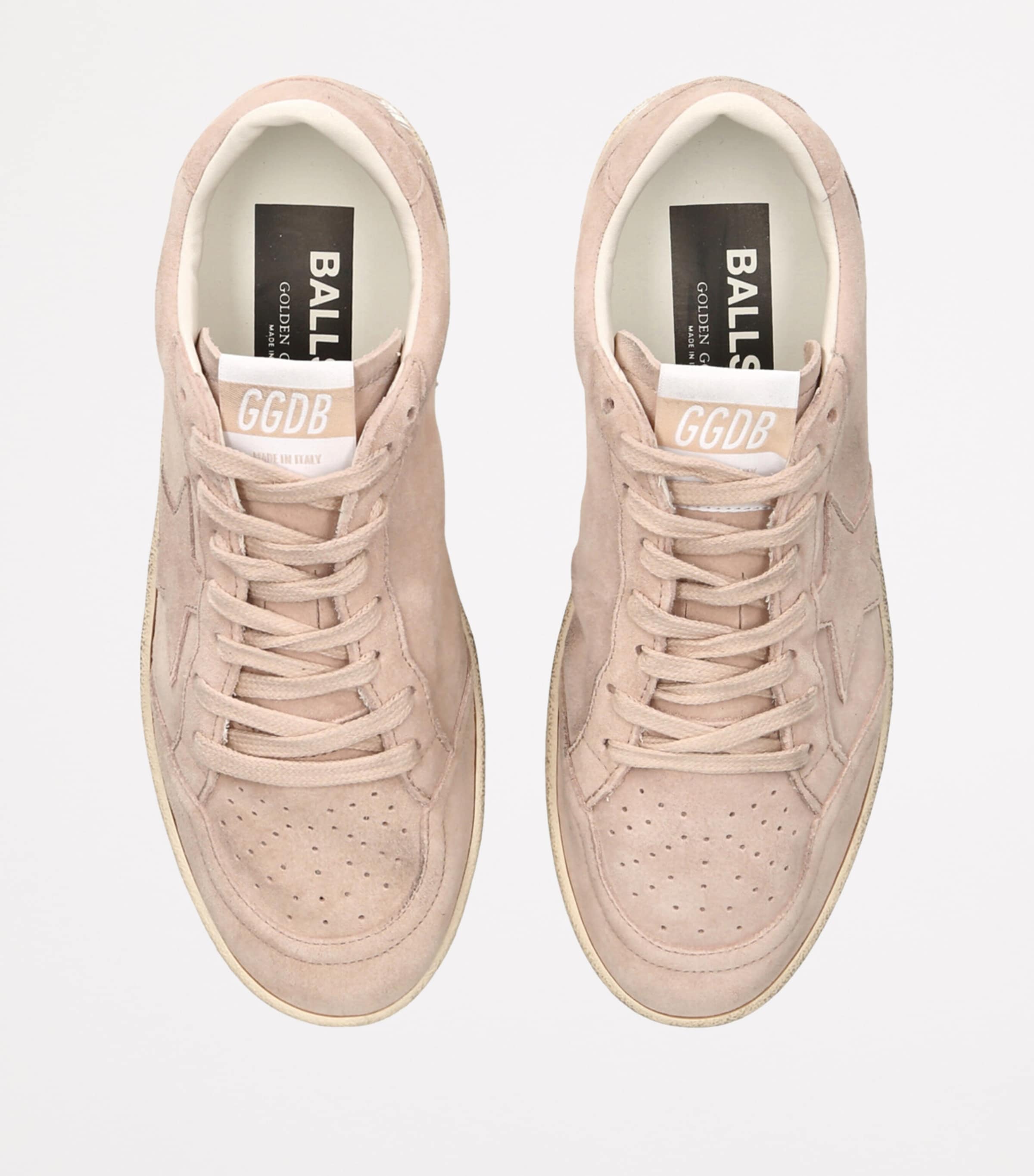 Suede Ball Star Low-Top Sneakers PALE PINK Image 4