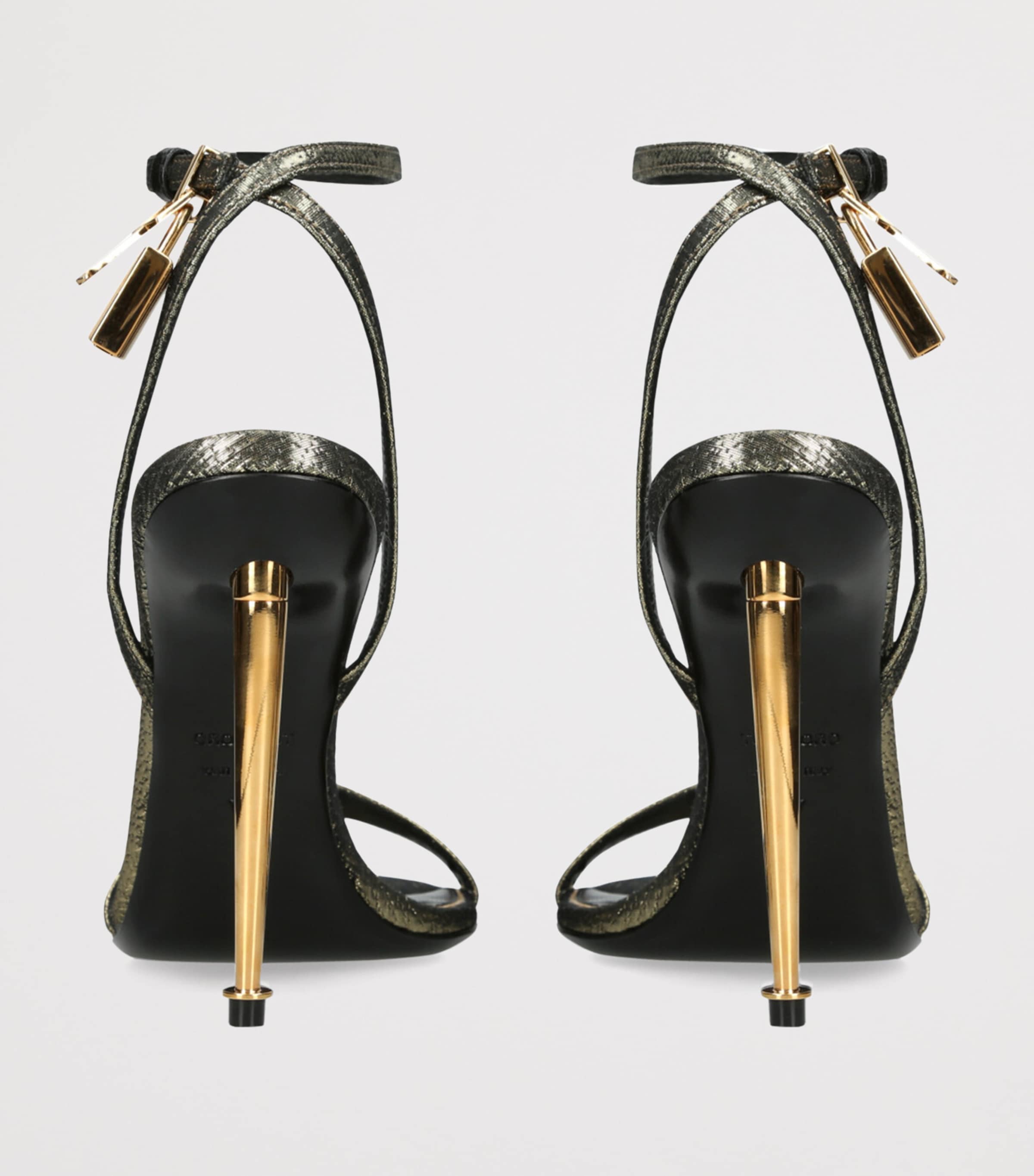 Leather Padlock Sandals 105 GOLD Image 2