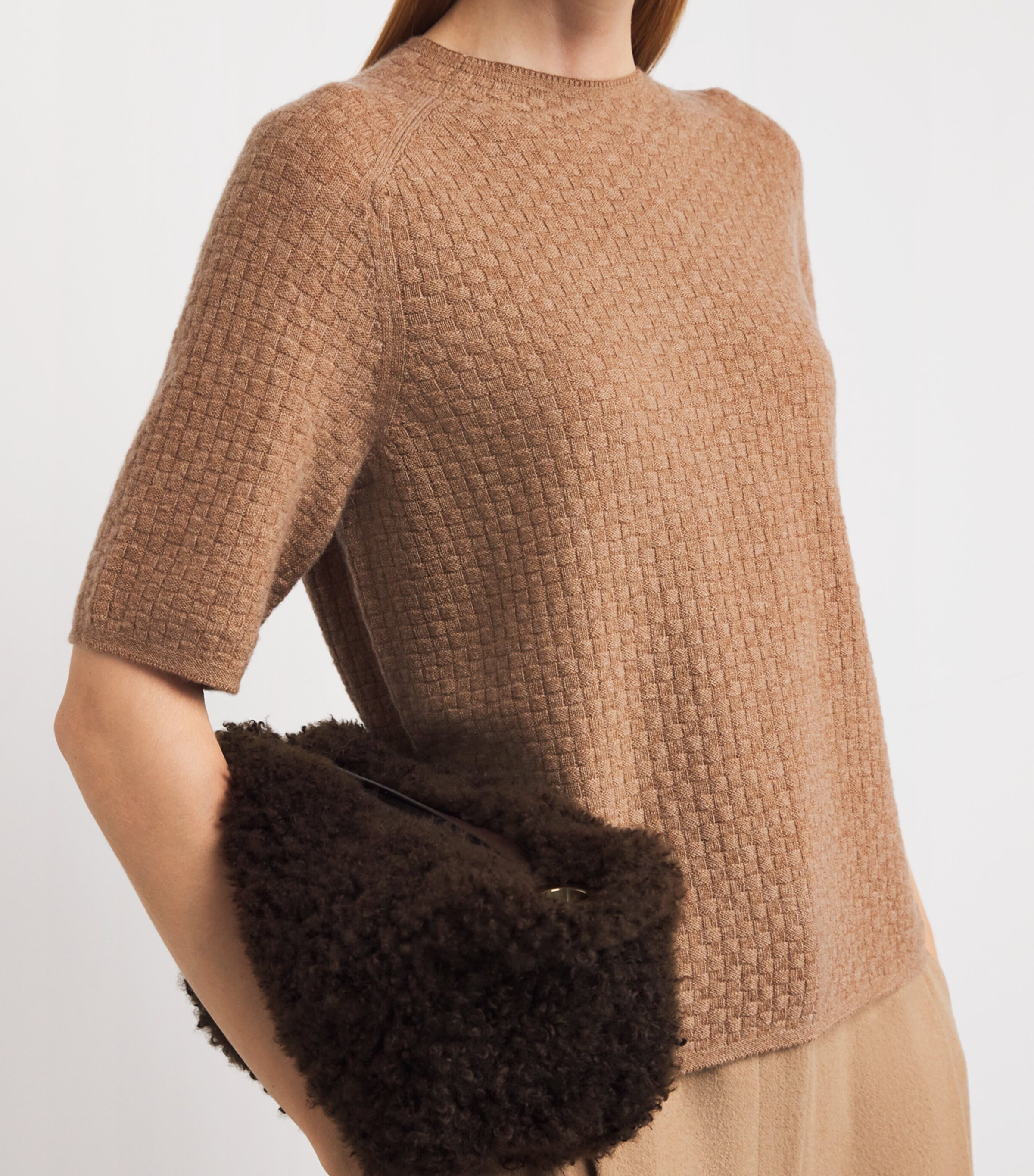 Cashmere Saddle-Shoulder Sweater 0005807 CAMMLLO MLNG Image 6