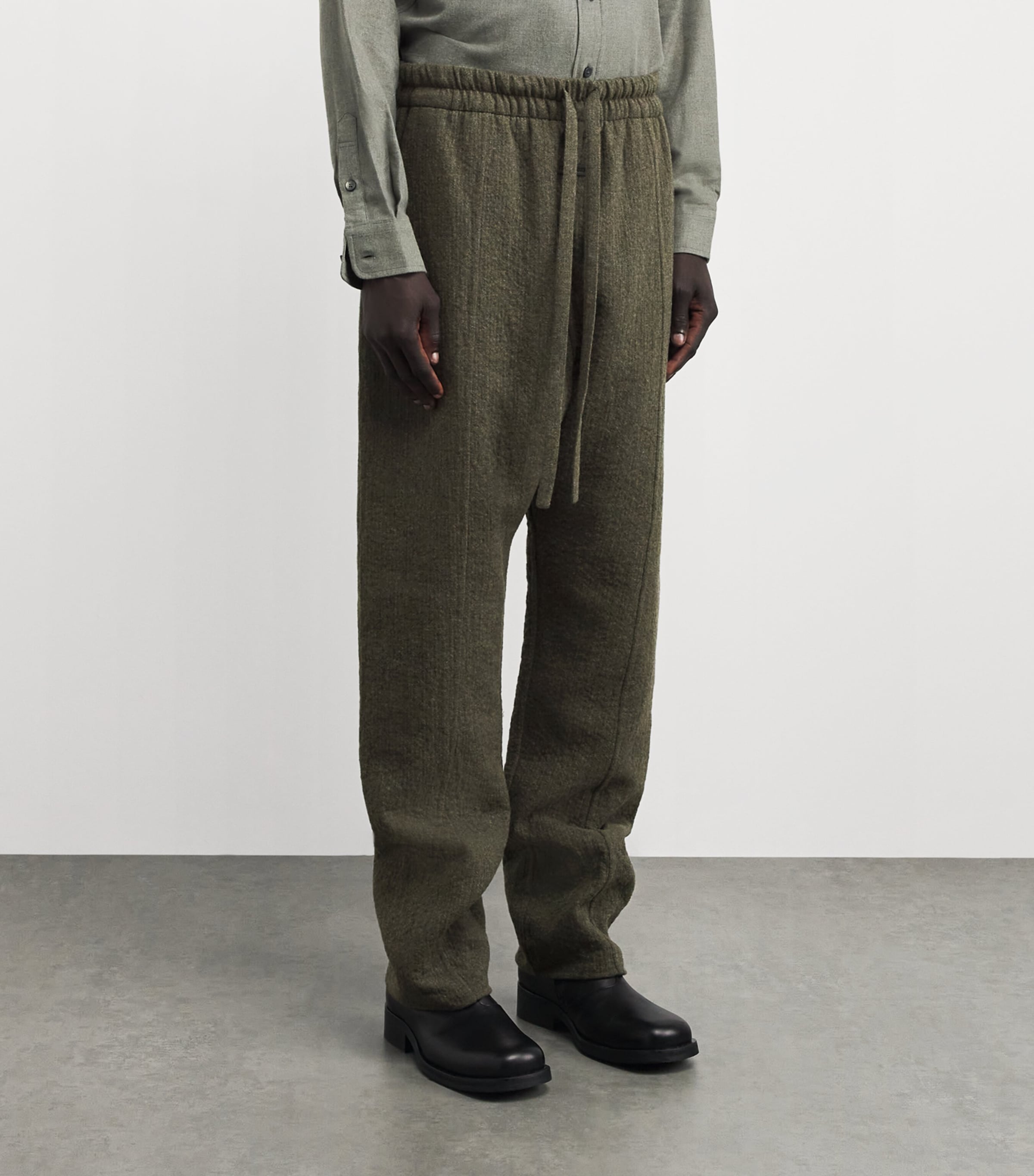 Wool-Blend Forum Trousers OFF BLACK Image 3