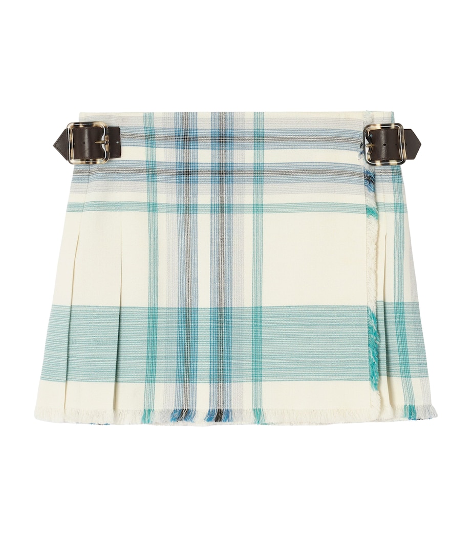Burberry Womens Check Mini Kilt Tidal Blue Check Image 1