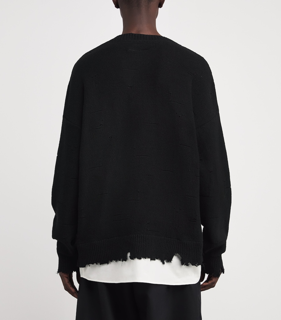 Cotton Distressed Sweater 900 Image 4