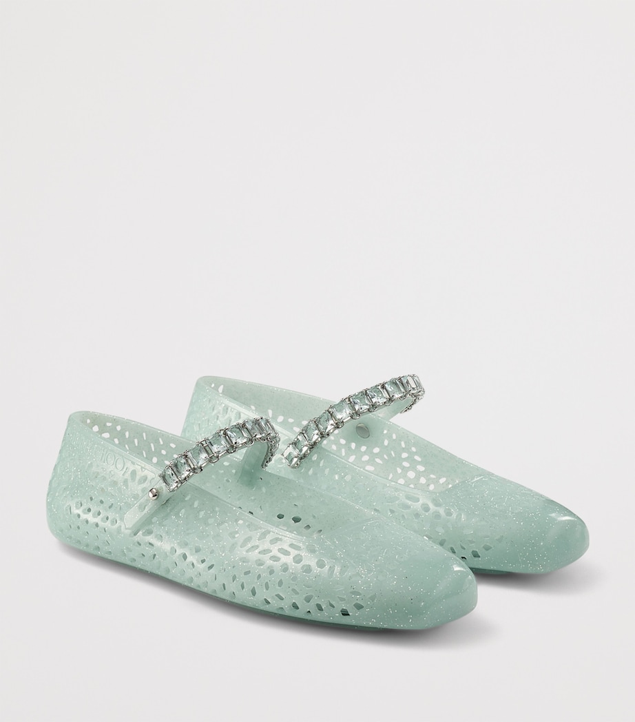 Jimmy Choo The Jelly Ballet Flats Light Verde/silver M Image 5