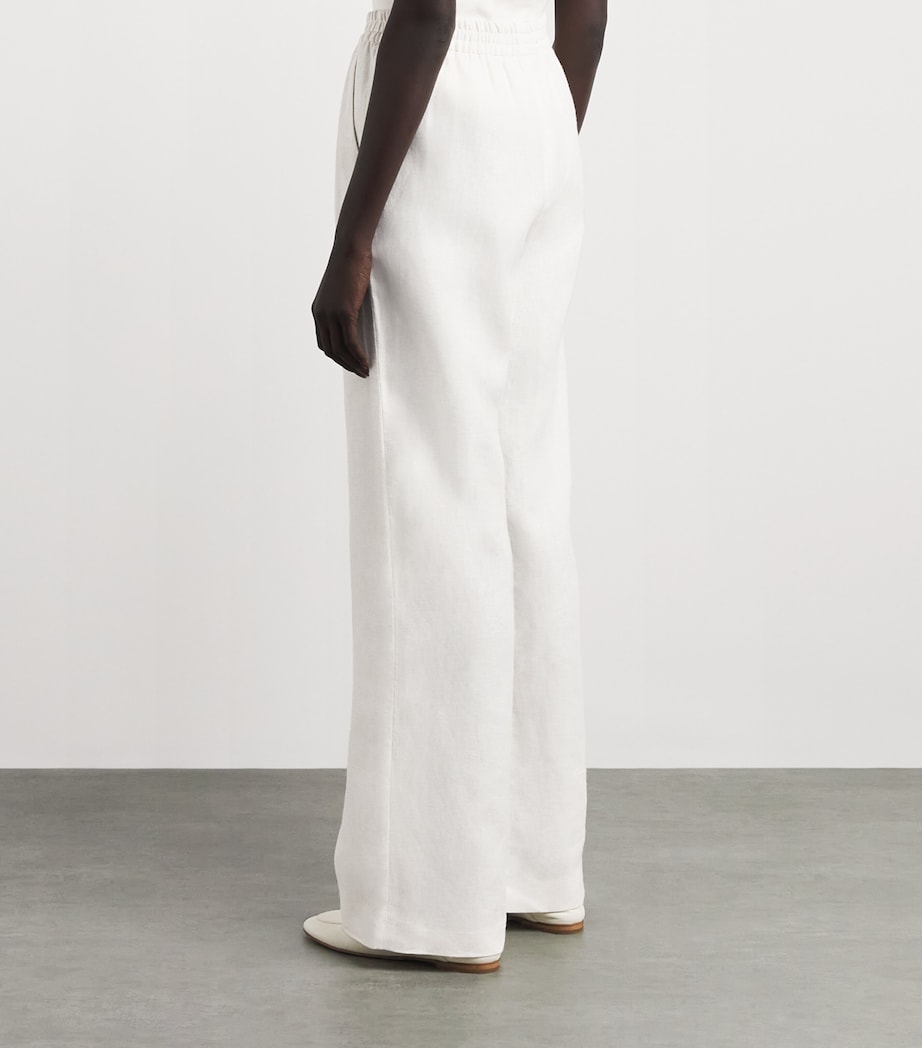 Eleventy Linen-Blend Elasticated Trousers Avorio Image 5