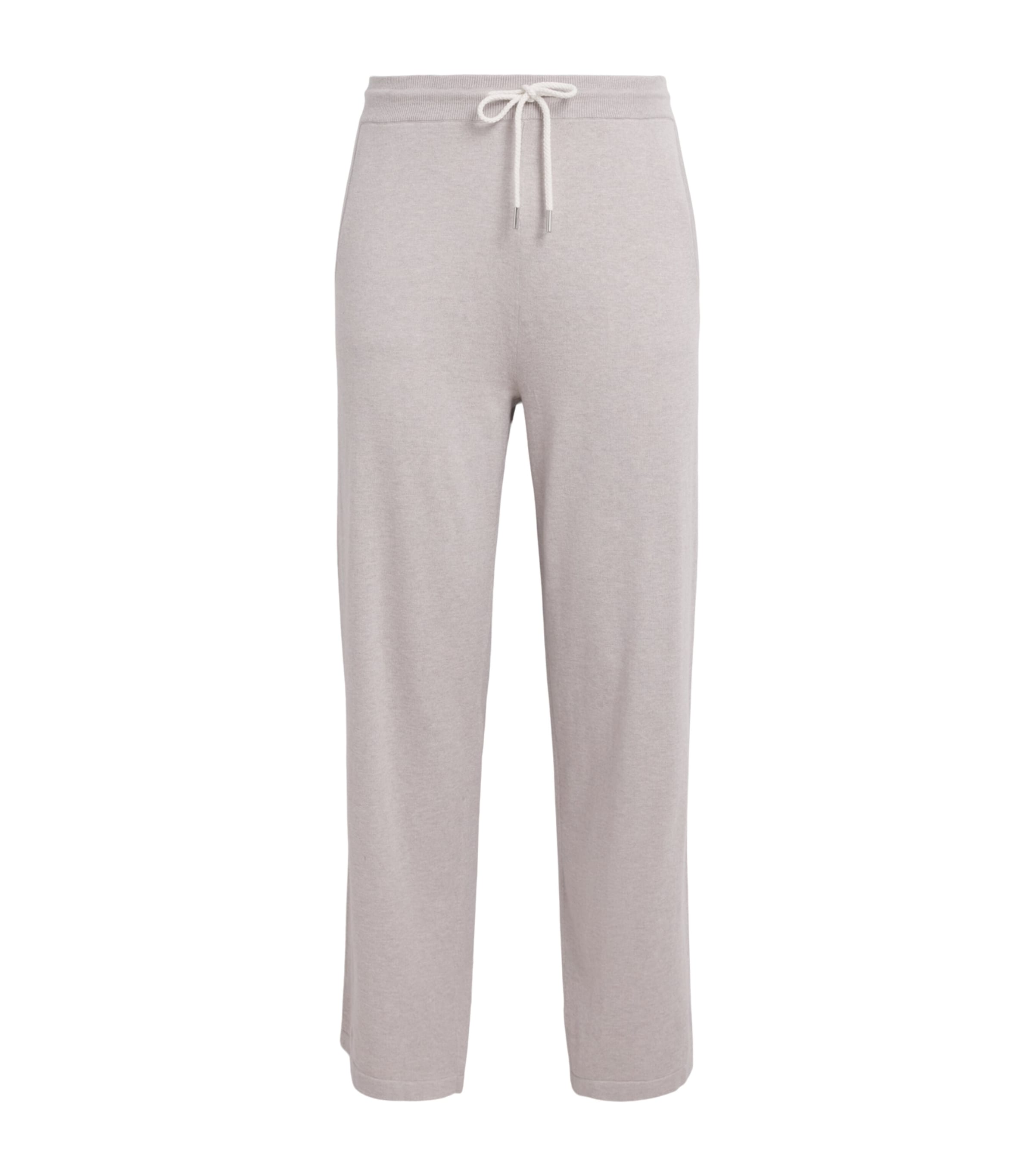 Cotton-Silk-Cashmere Wide-Leg Sweatpants FUMO GREY NEW IVORY Image 1