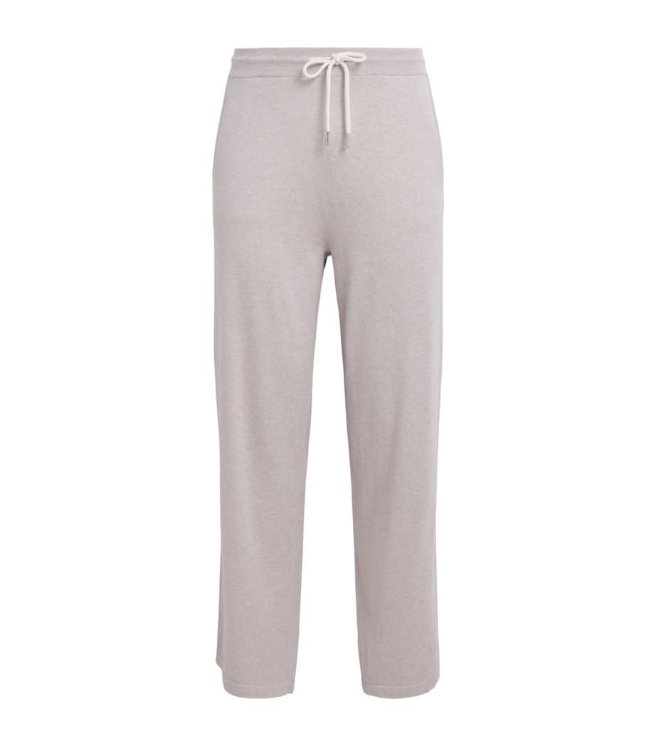 Cotton-Silk-Cashmere Wide-Leg Sweatpants FUMO GREY NEW IVORY Image 1