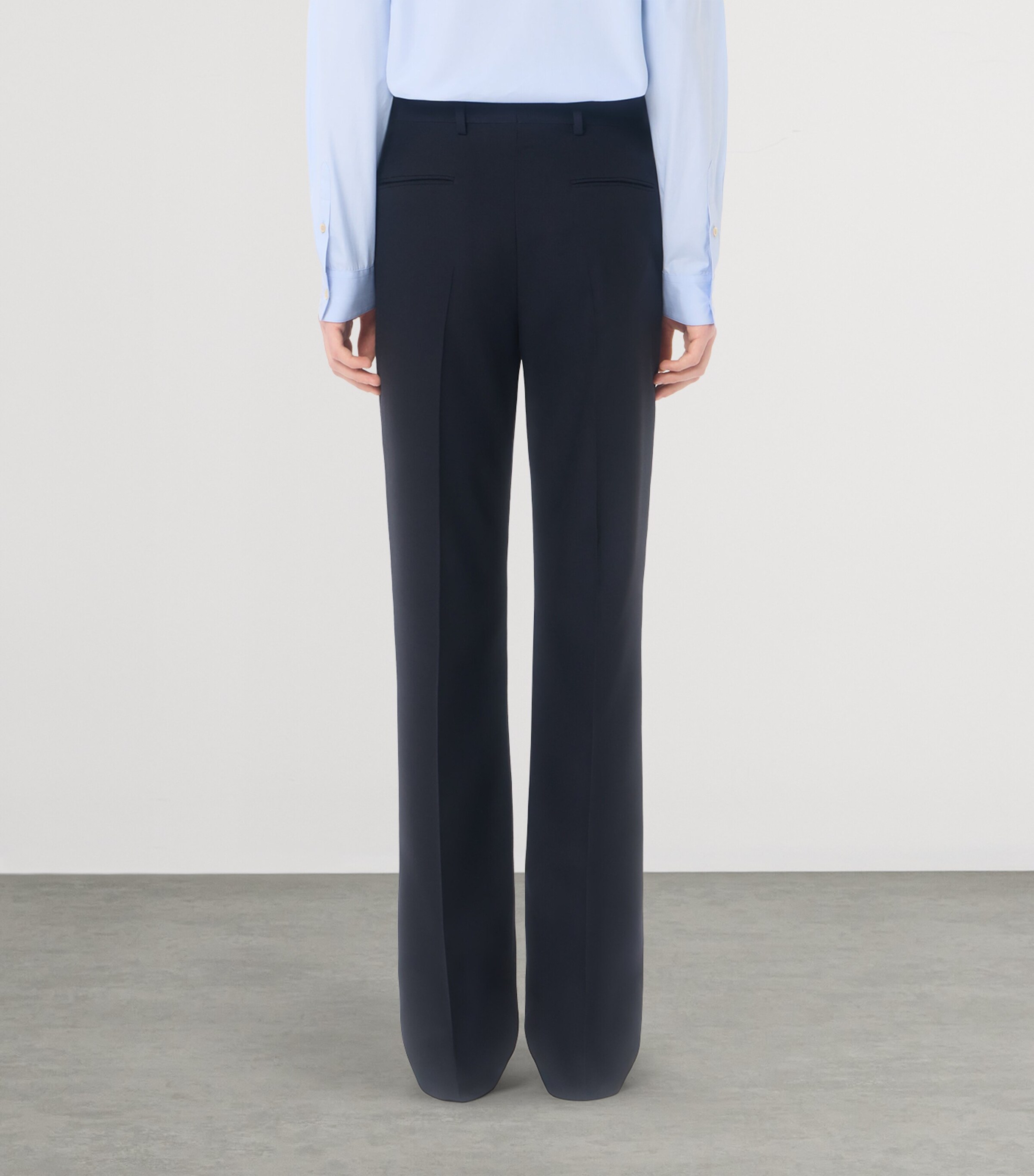 Valentino Mens Virgin Wool Pleated Trousers Image 5