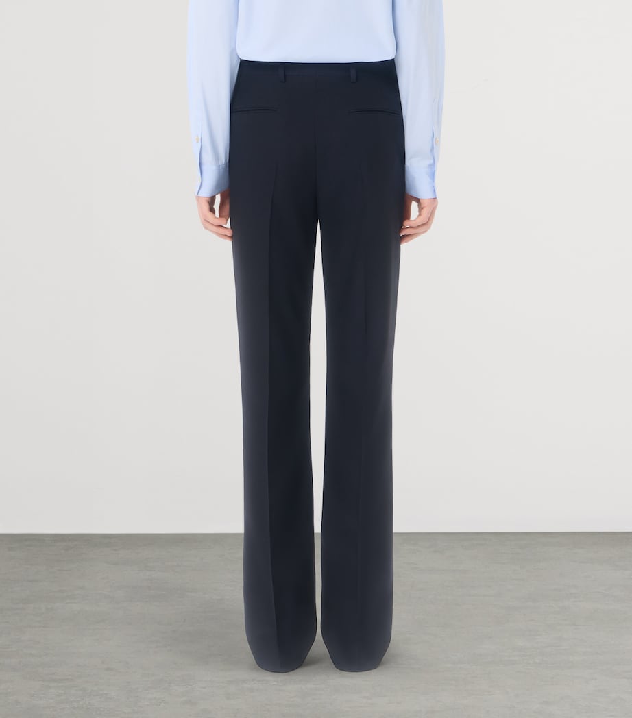 Valentino Mens Virgin Wool Pleated Trousers Image 5