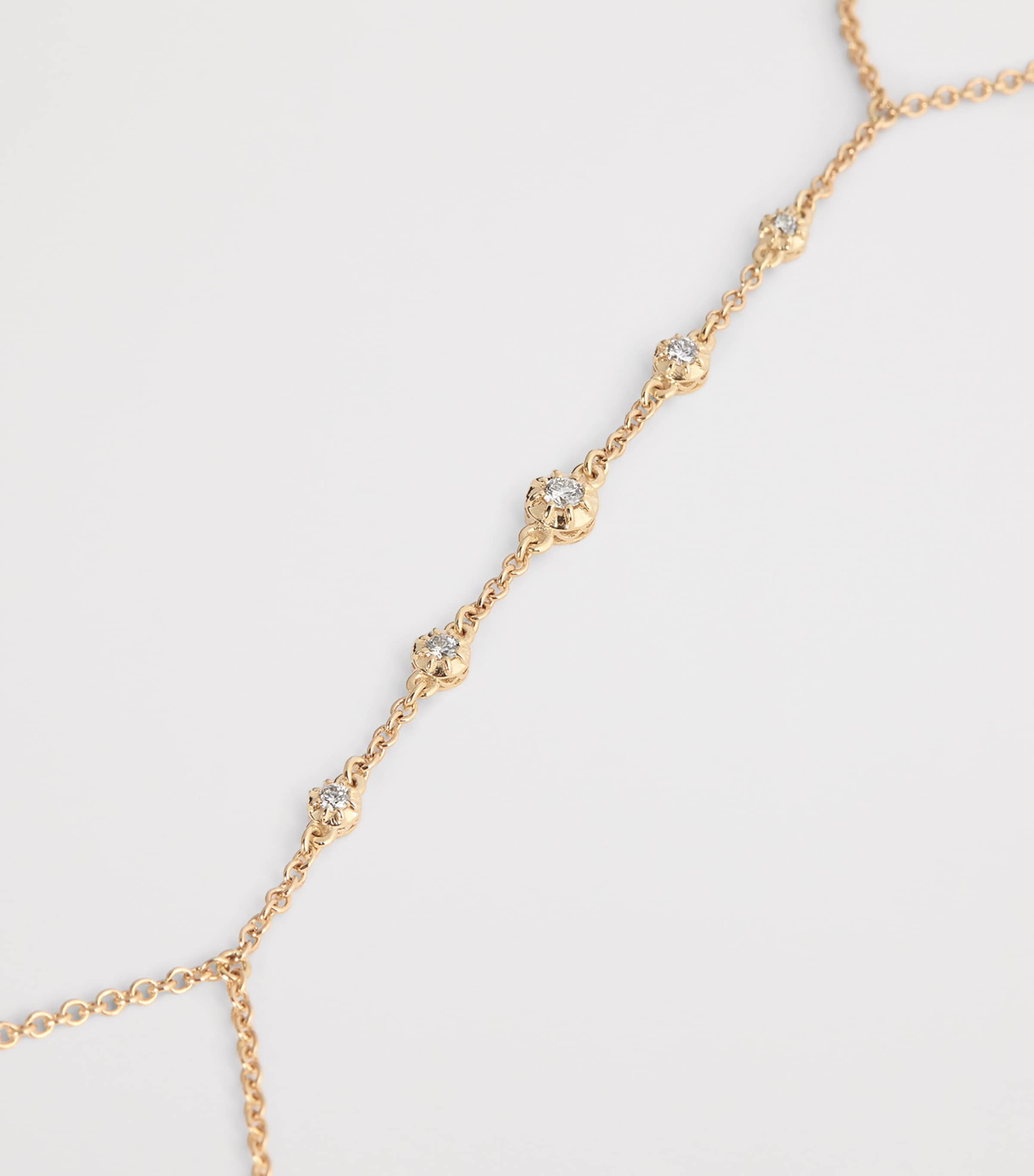 Yellow Gold and Diamond Sophia Finger Bracelet YELLOW GOLD Image 3