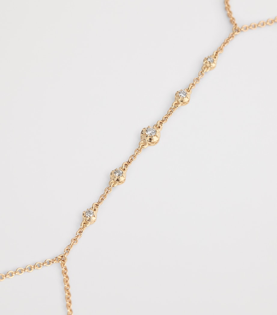 Yellow Gold and Diamond Sophia Finger Bracelet YELLOW GOLD Image 3