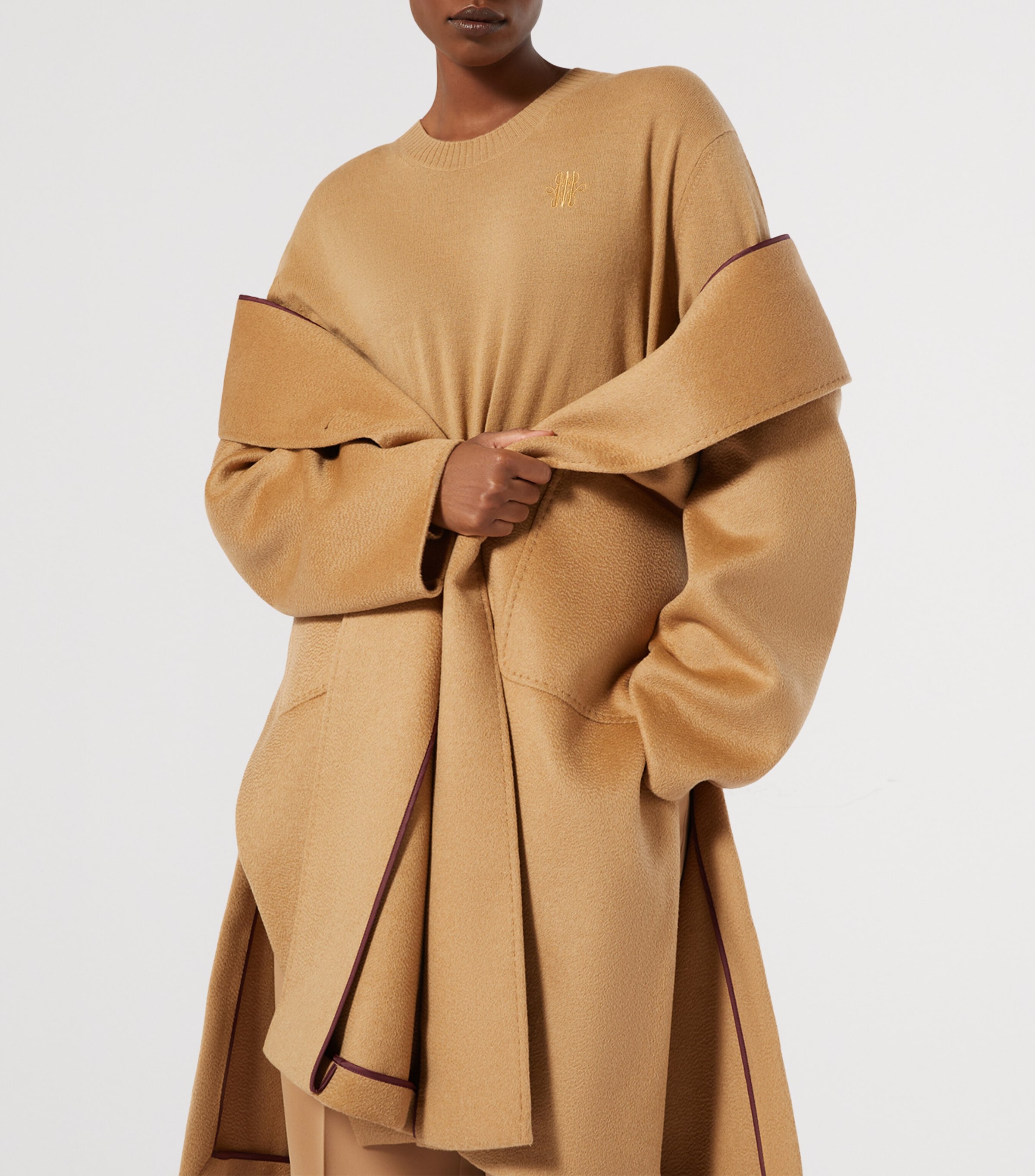 Virgin Wool Coat CAMEL Image 4