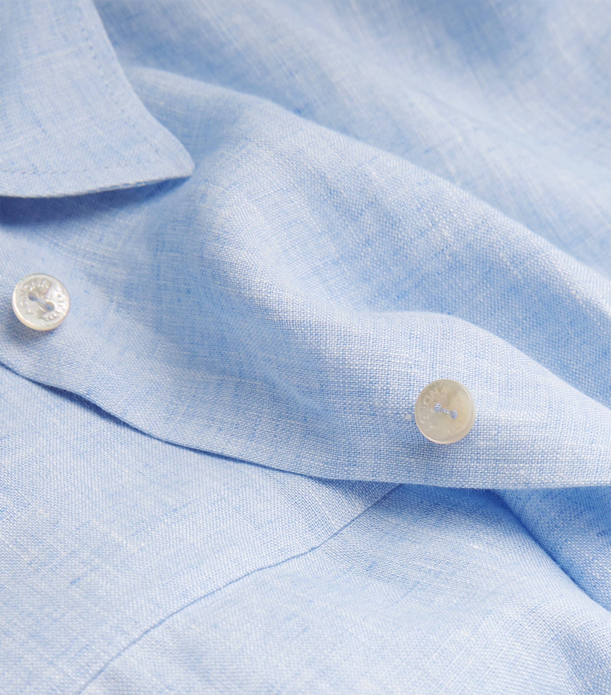 Linen Oversized Shirt A26 LIGHT WATER Image 5