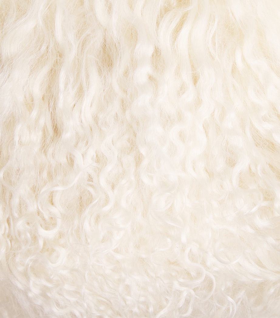 Cult Gaia Mini Shearling Solene Top-Handle Bag Natural Shearling Image 4