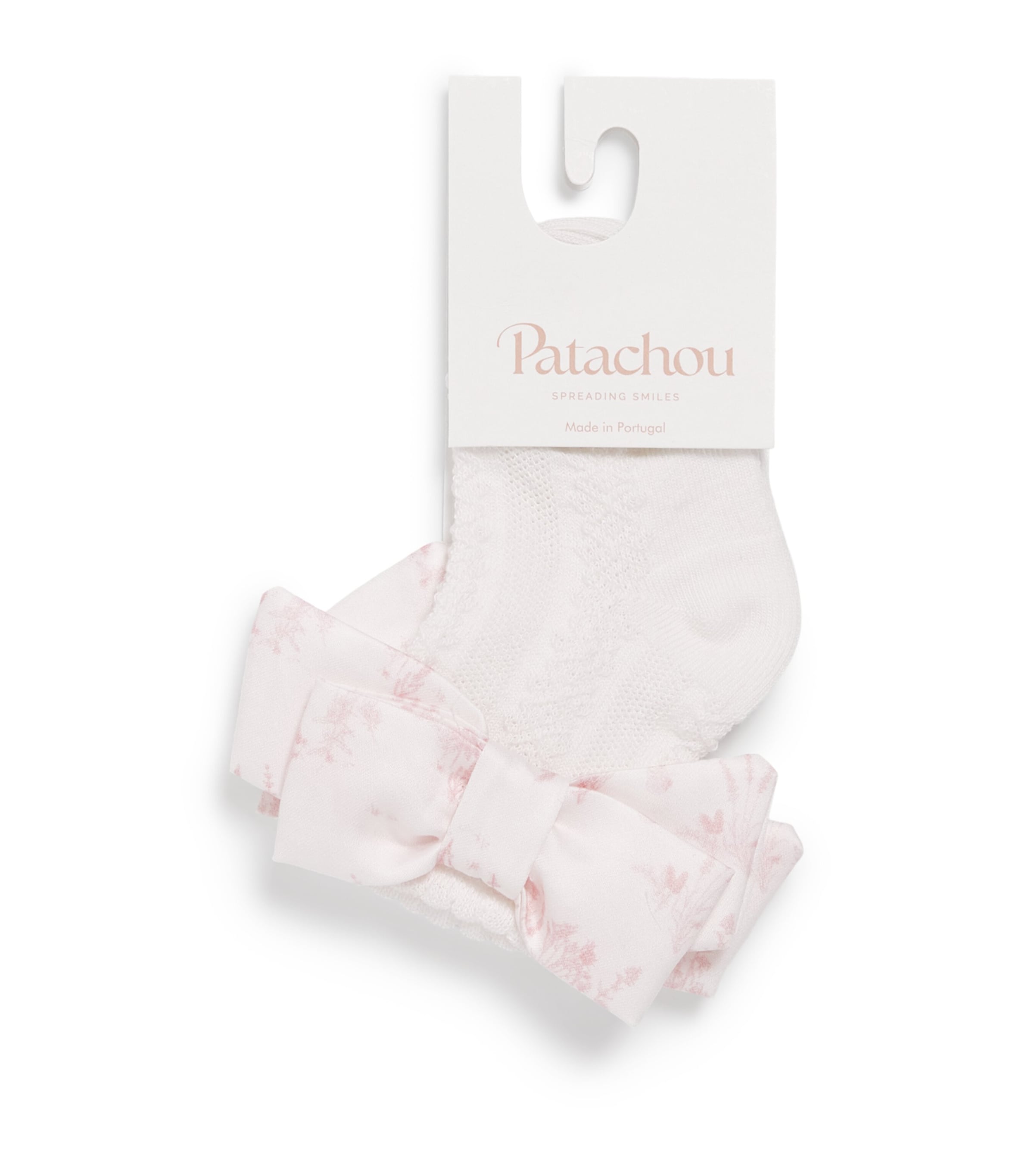 Patachou Liberty Print Socks (0-24 Months) Pink Toile De Jouy Image 1