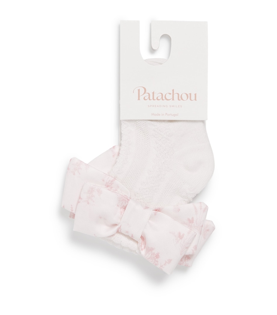Patachou Liberty Print Socks (0-24 Months) Pink Toile De Jouy Image 1