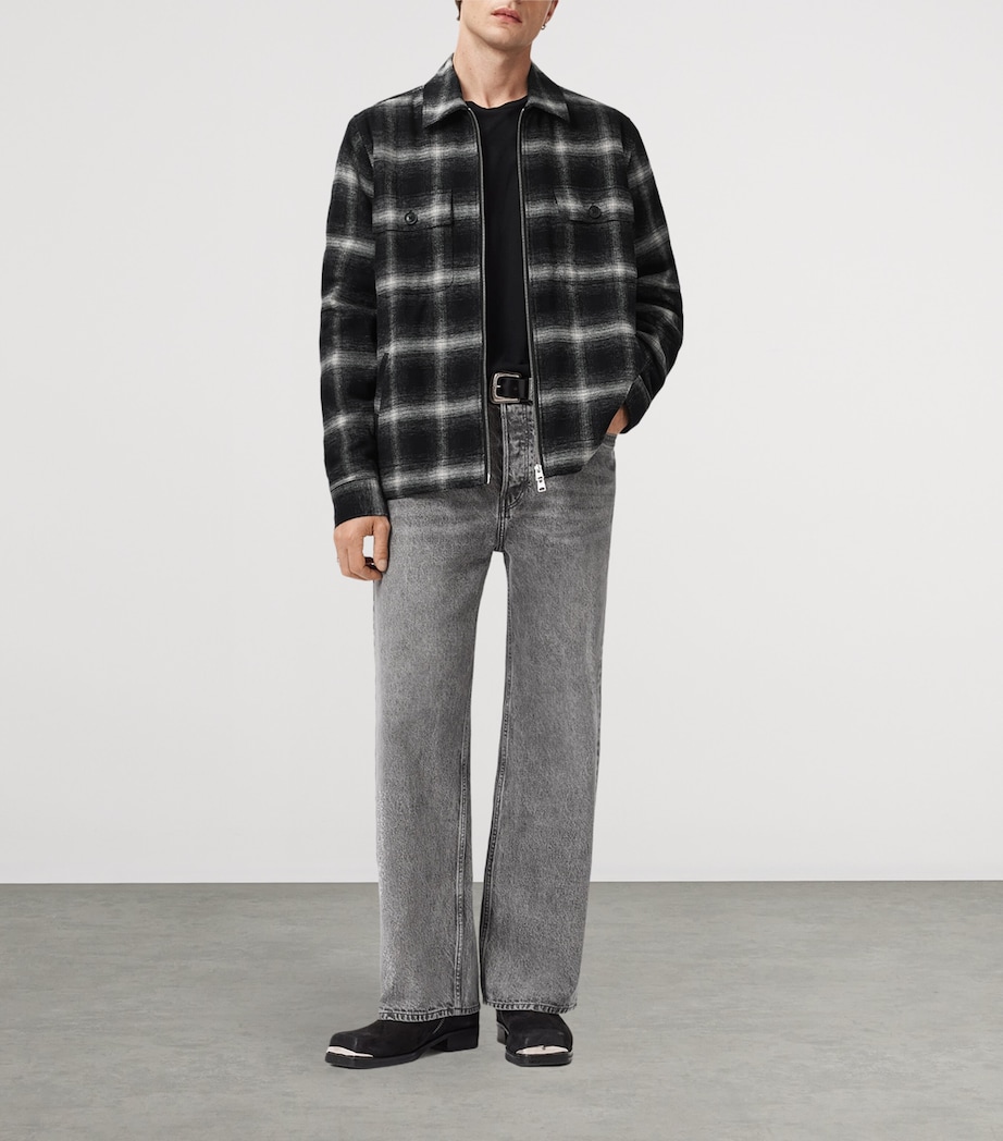 Organic Cotton Check Bayo Jacket BLACK Image 2