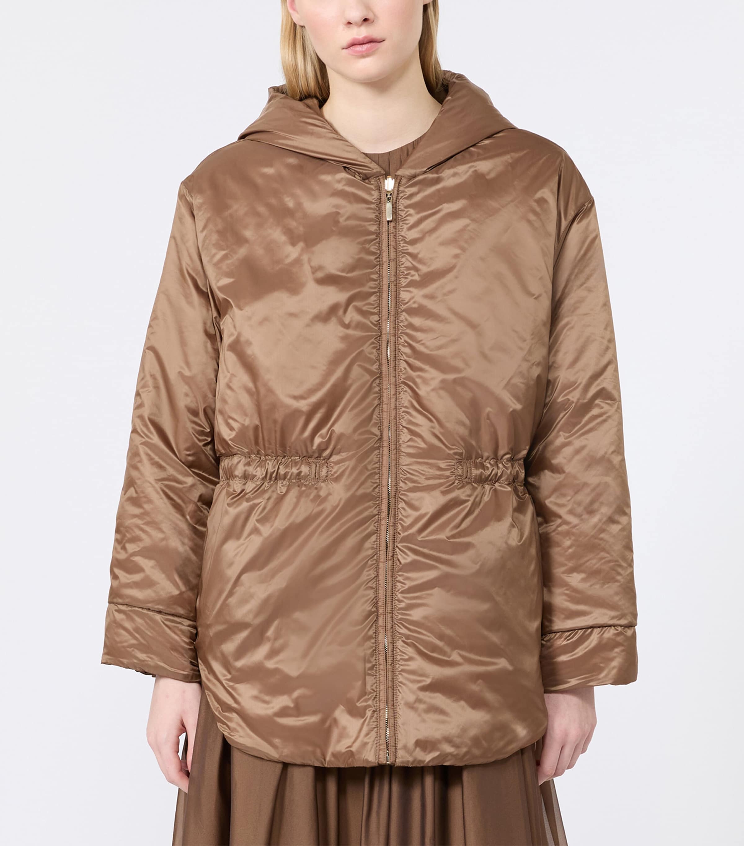 Max Mara Womens Water-Repellent Reversible Parka Honey Image 5